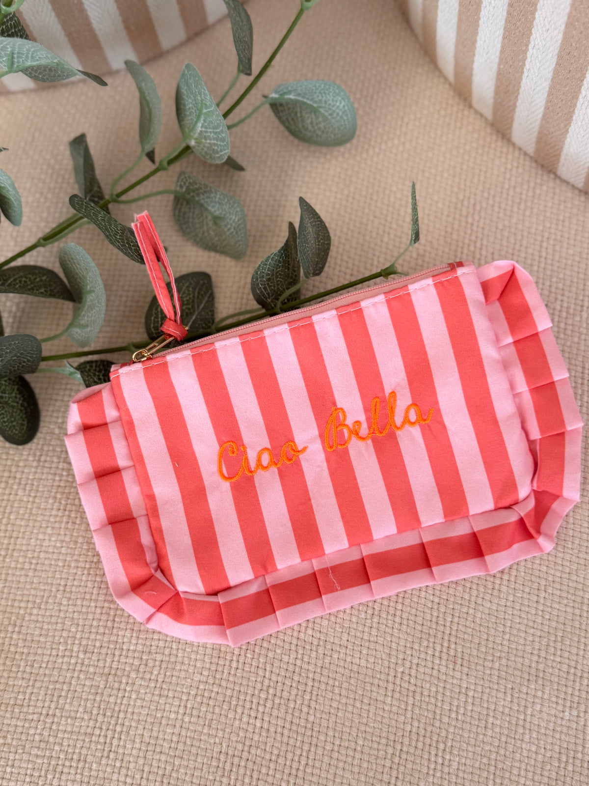 Pochette rayée à volants ADRIANA
