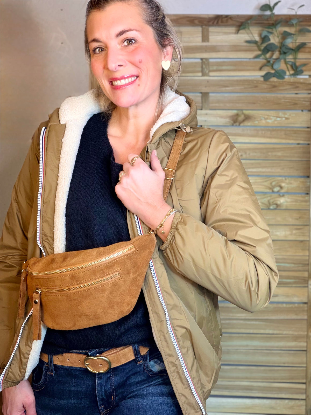 LAURA JO - Parka Imperméable LOUISE COURT sherpa - Camel