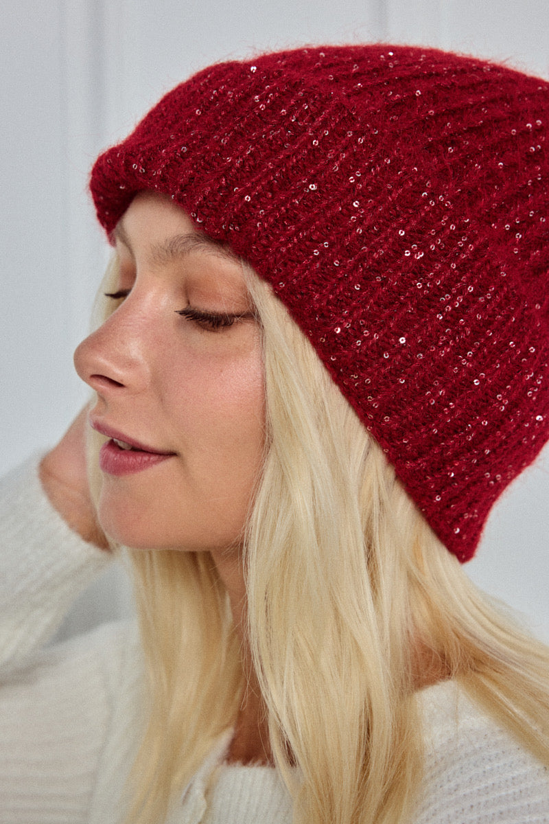 Bonnet en laine avec sequins ÉLOI - FIN DE SÉRIE