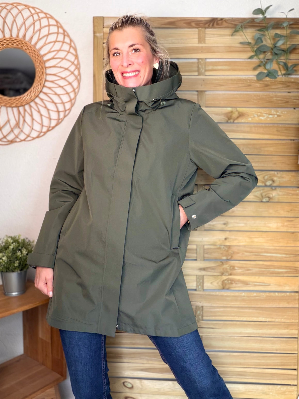 LAURA JO - Imperméable LAURENCE long - Kaki