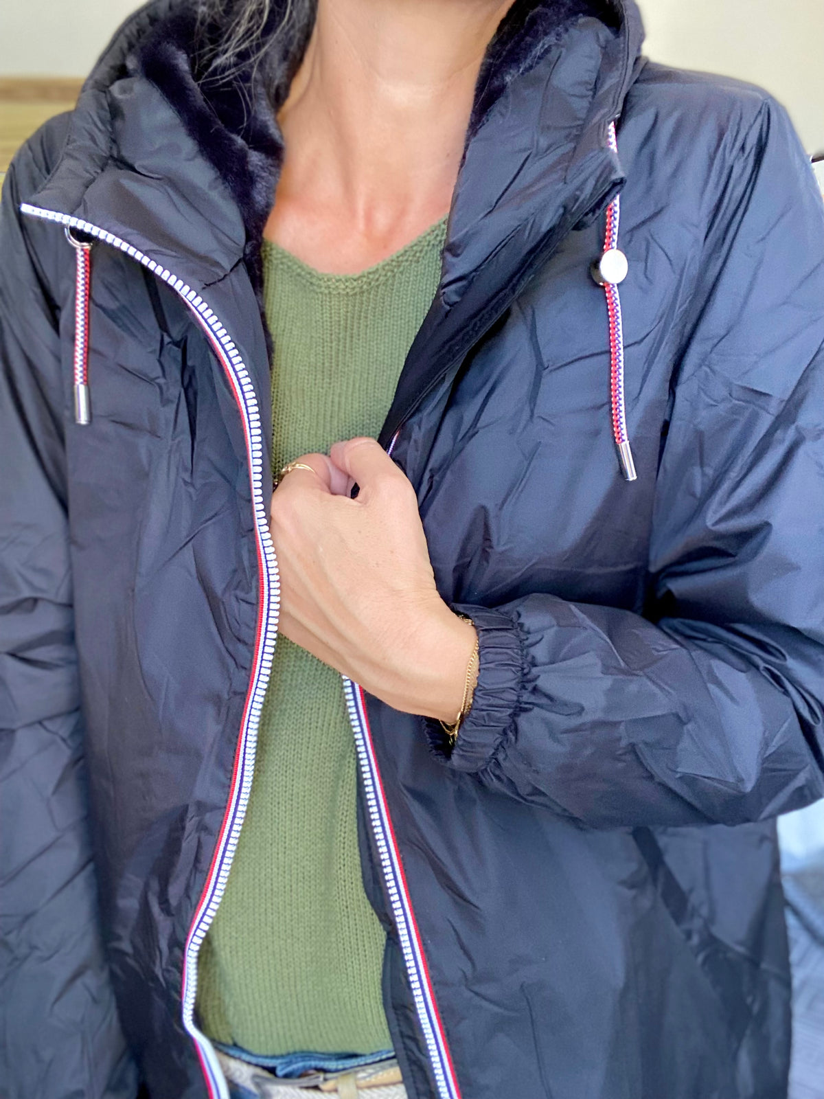 LAURA JO - Parka Imperméable THELMA LONG fourrée - Noir