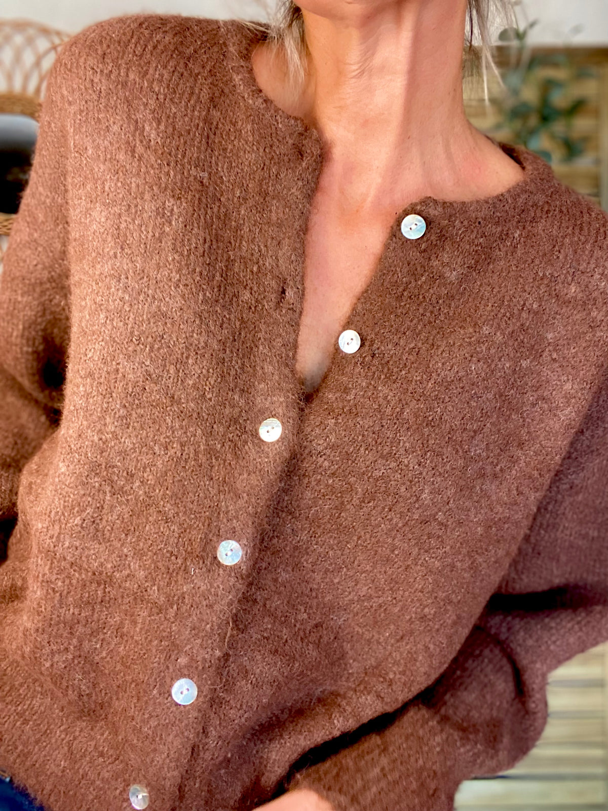Gilet en maille SYDNEY - Café