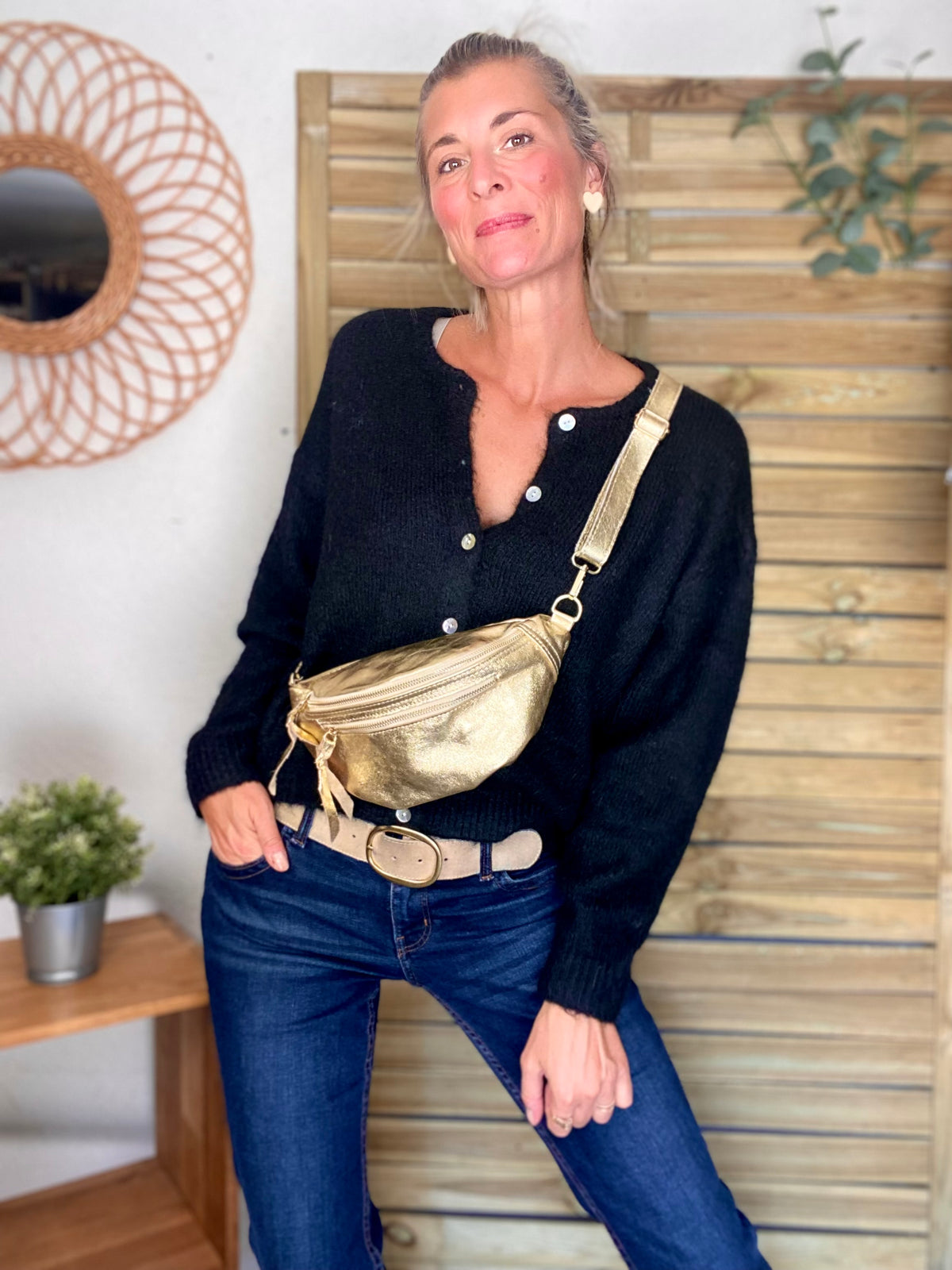 Gilet en maille MERYL - Noir