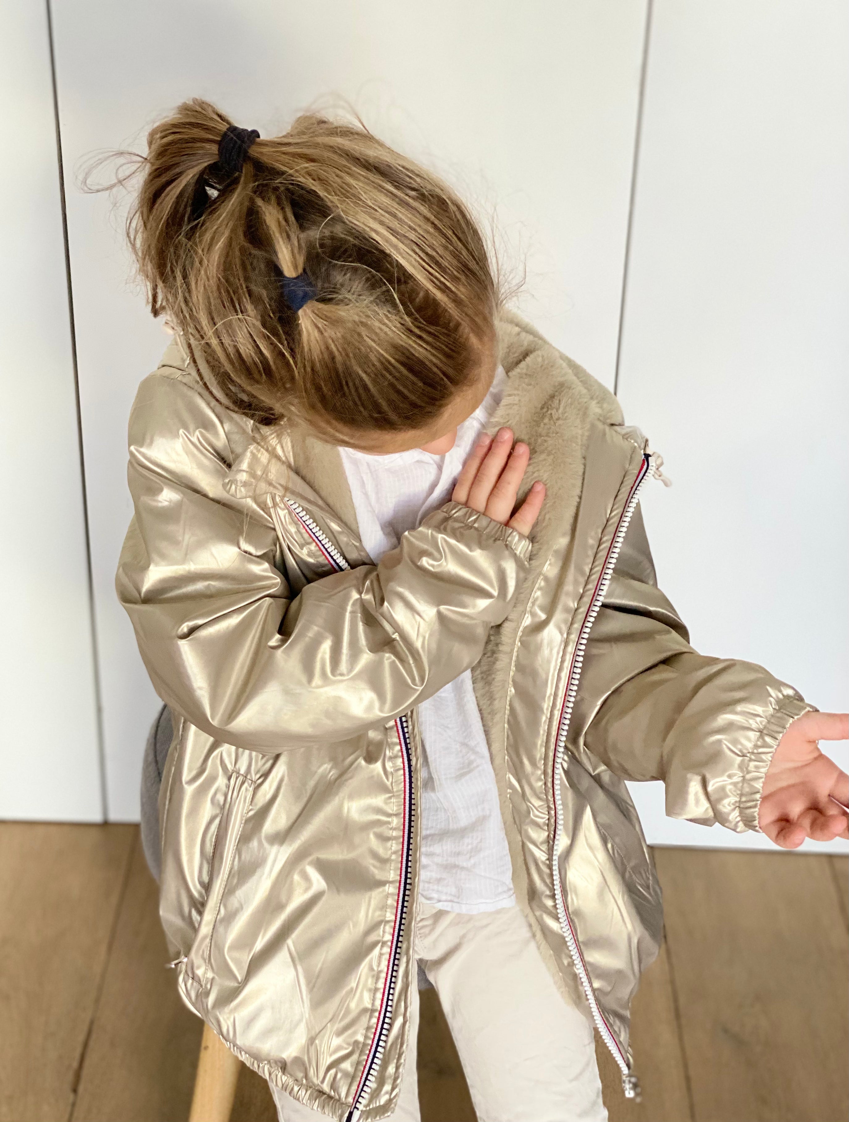 LAURA JO - Parka Imperméable mixte LOUIS.E KIDS fourré - Doré