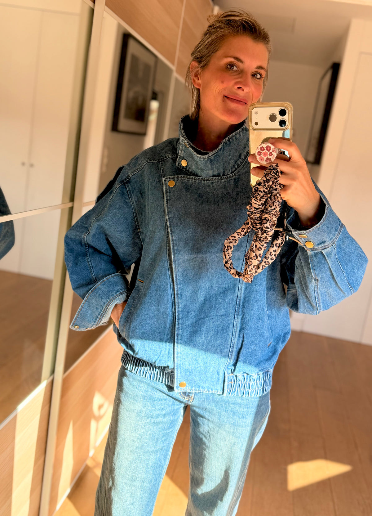 ⚡️ ARRIVAGE • Veste en jean oversized col montant ARIANE