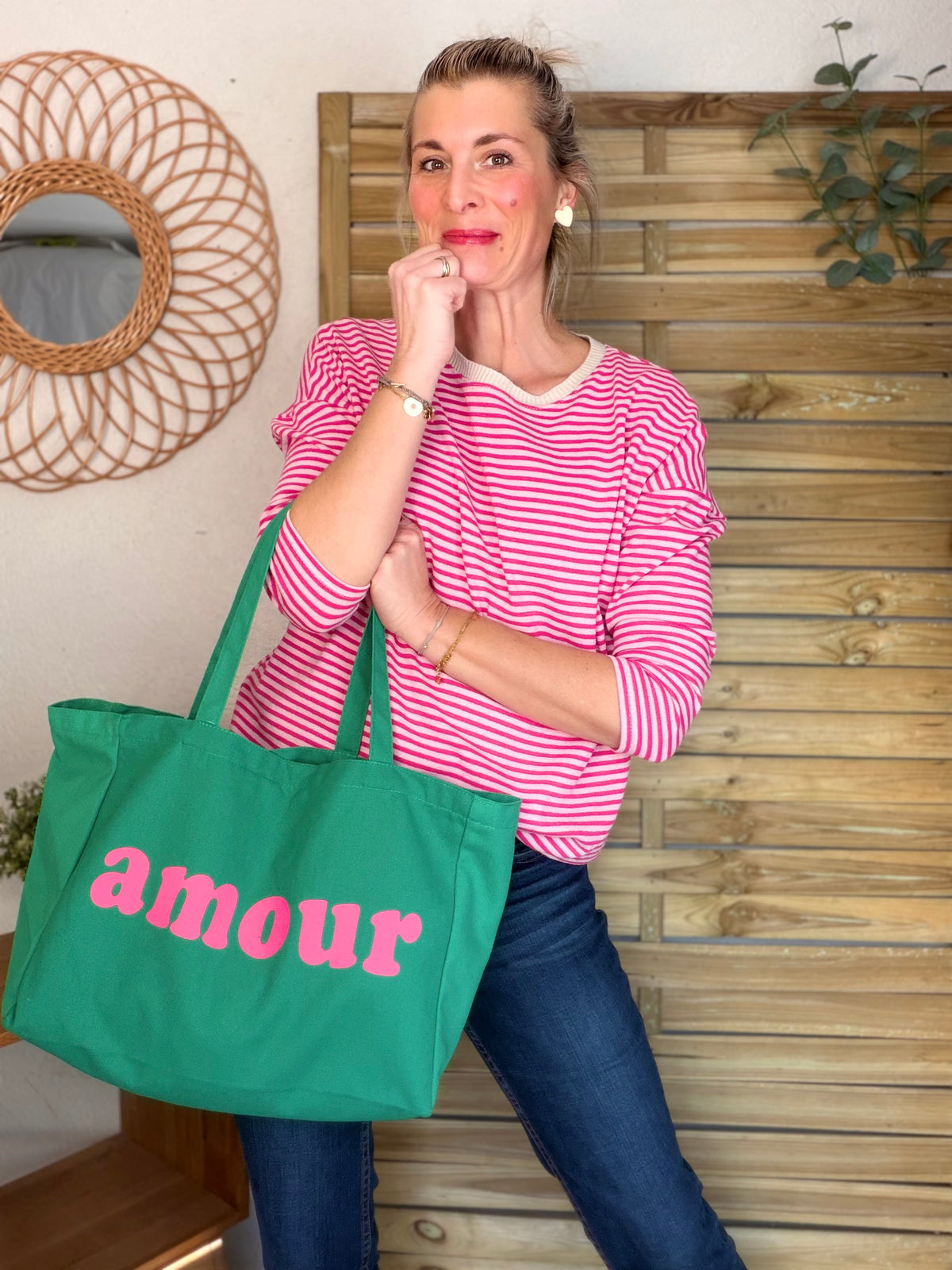 Grand cabas Tote bag uni amour BELLY