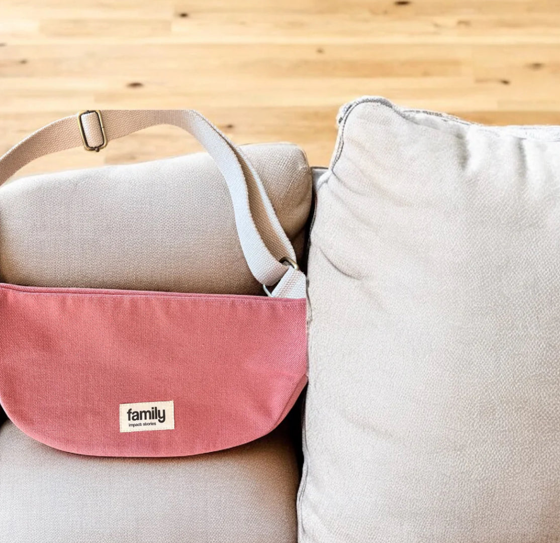 Sac banane en toile MUM OF - Rose - FAMILY IMPACT STORIES - FIN DE SÉRIE