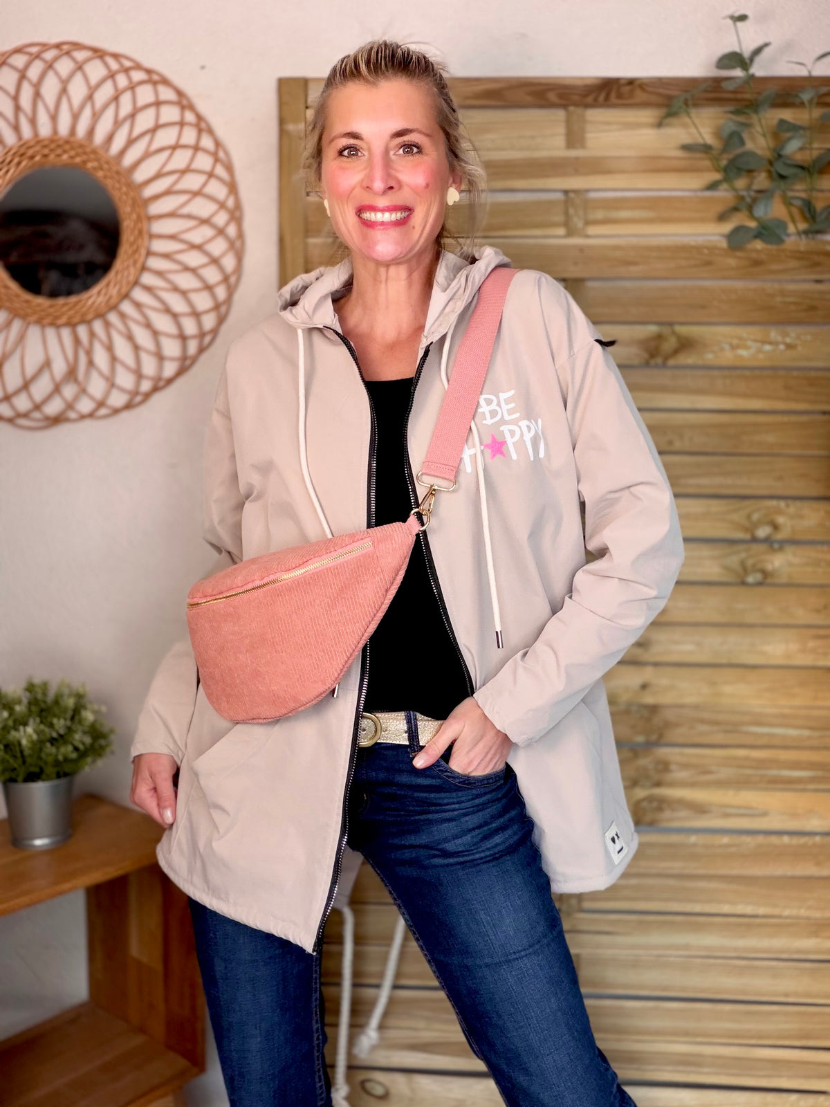 Veste Coupe vent long LESLIE - Beige - FIN DE SÉRIE