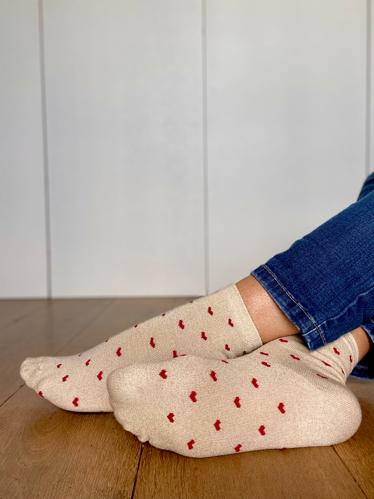 Chaussettes scintillantes glitter ZAHO - Petits coeurs ❤️🤎