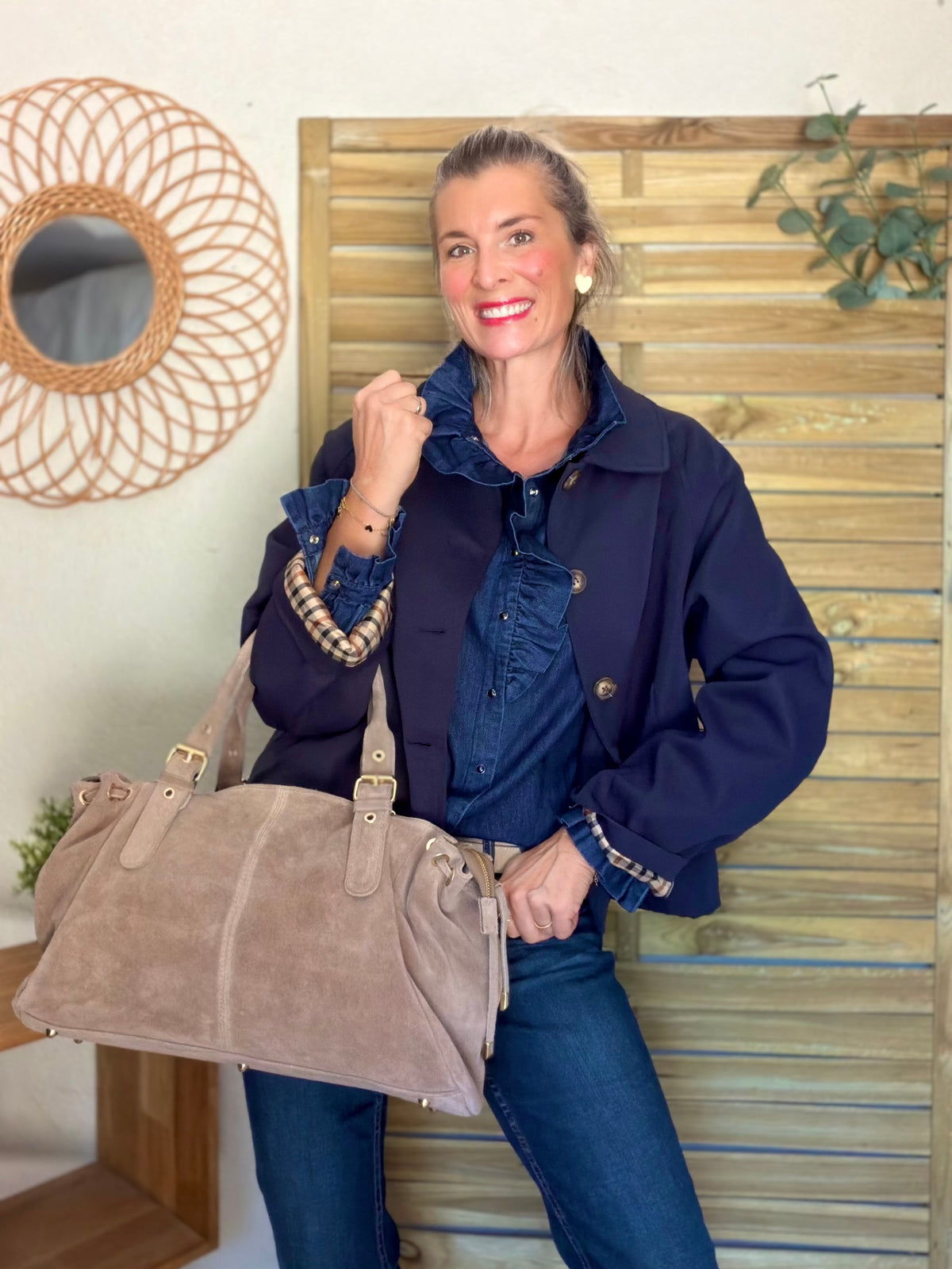 Chemise Denim brut col victorien SOPHIE