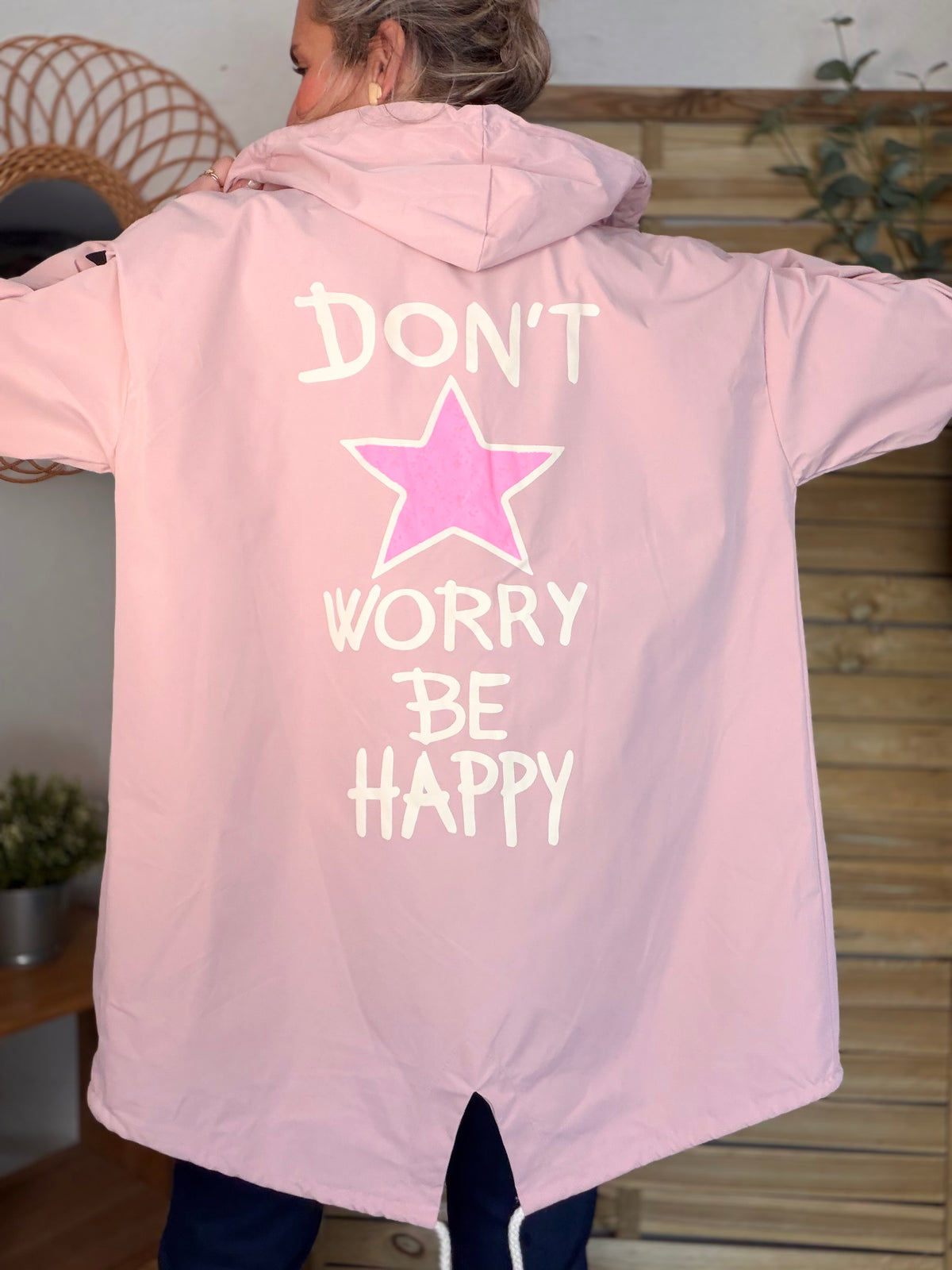 Veste Coupe vent long LESLIE - Rose clair - FIN DE SÉRIE