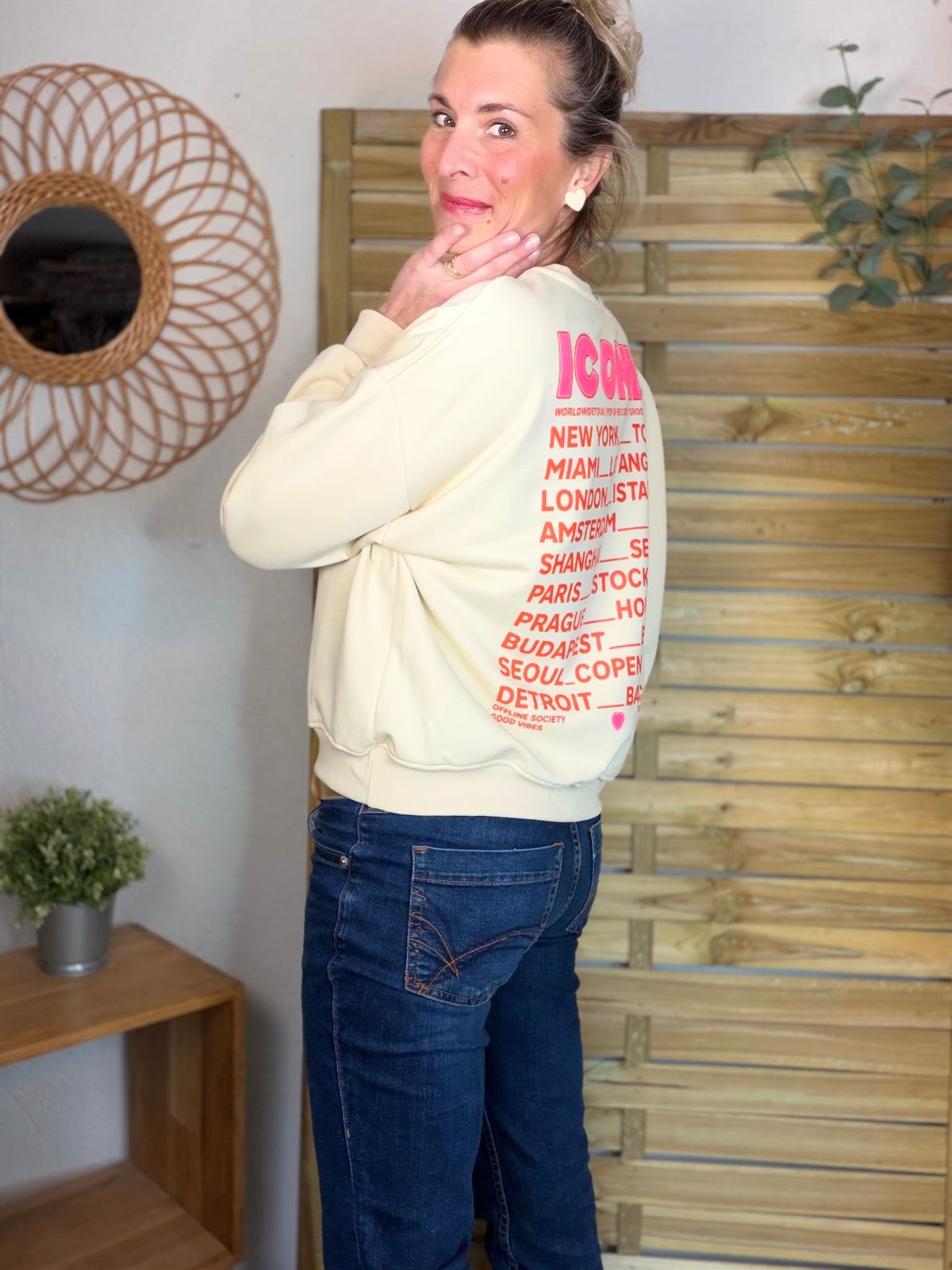 Sweat ICONIC COLINE - Beige clair