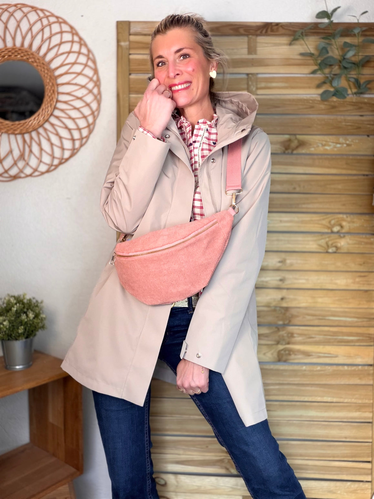 LAURA JO - Imperméable LAURENCE long - Beige • DÉSTOCKAGE