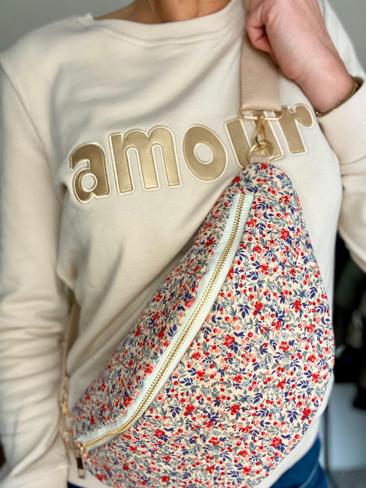 Sac banane XL velours Ciao Boum - IVY - Liberty