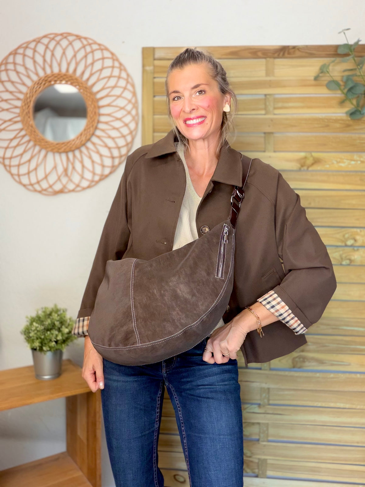 ⚡️ ARRIVAGE • Veste Trench, doublure à carreaux DANA Chocolat