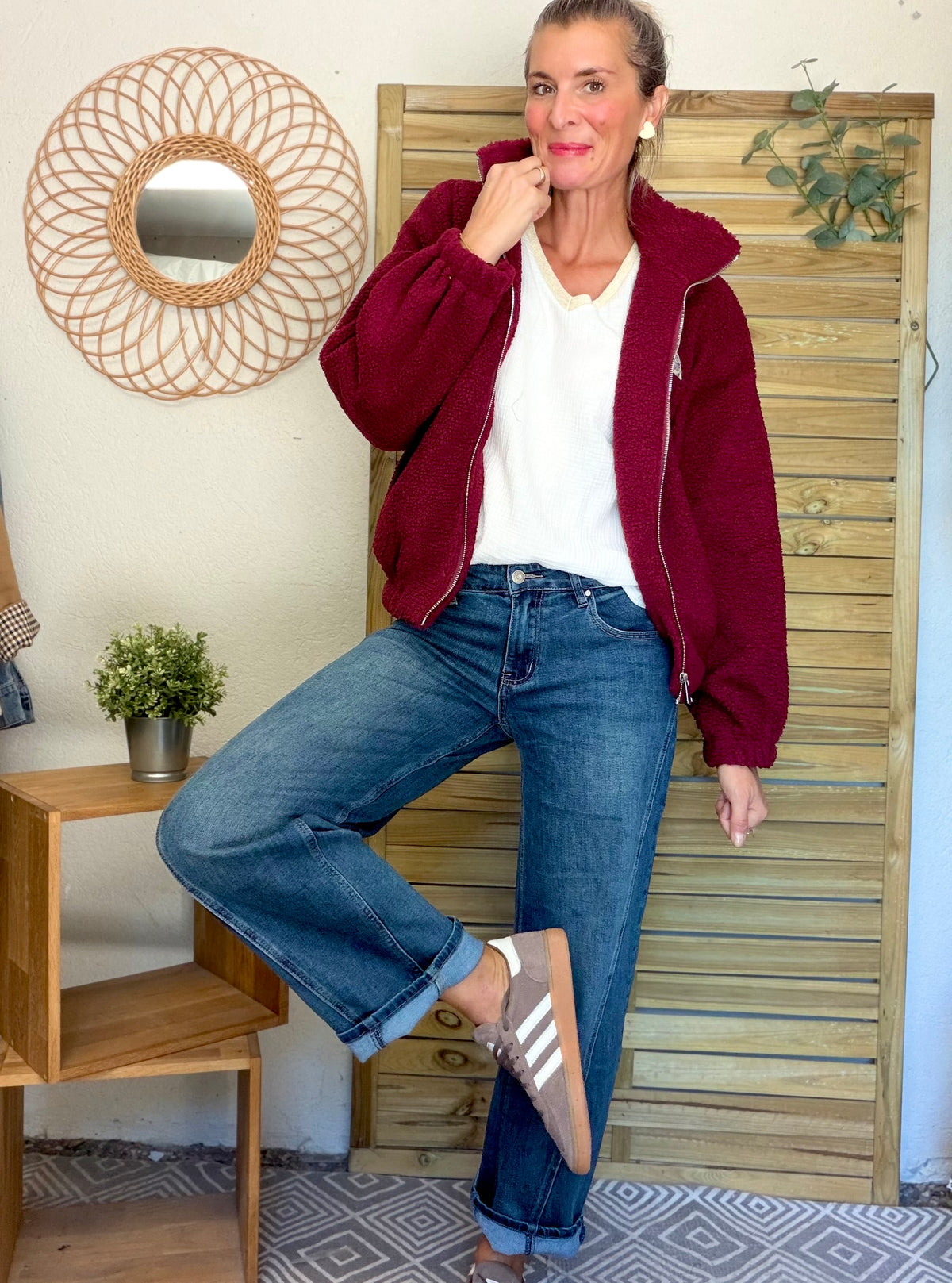 RÉASSORT PRÉVU DÉBUT NOVEMBRE • Pantalon Jean coupe barrel LÉON Bleu