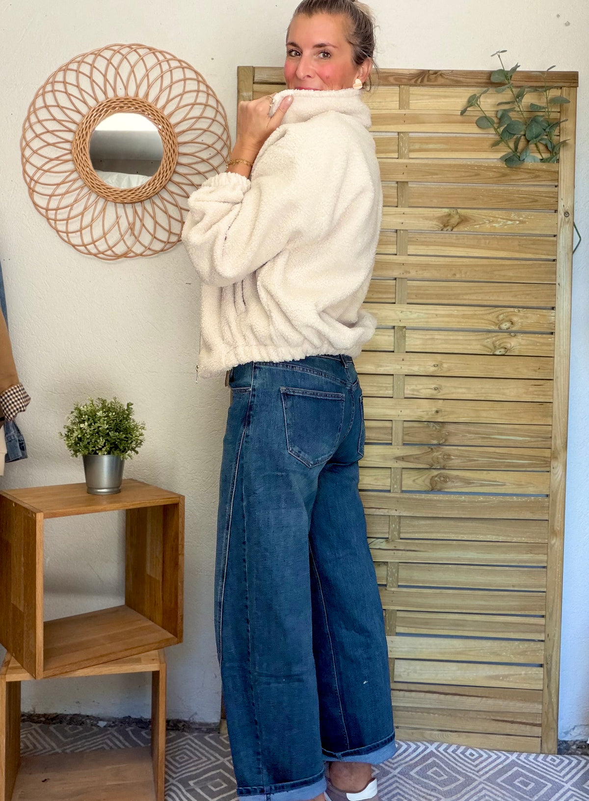 RÉASSORT PRÉVU DÉBUT NOVEMBRE • Pantalon Jean coupe barrel LÉON Bleu