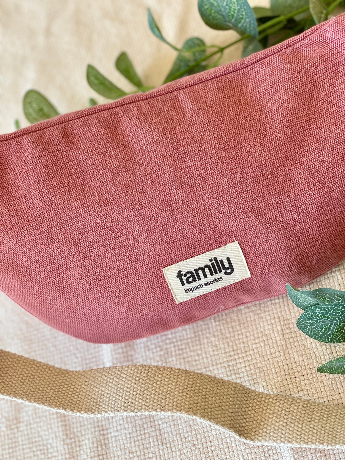 Sac banane en toile MUM OF - Rose - FAMILY IMPACT STORIES - FIN DE SÉRIE