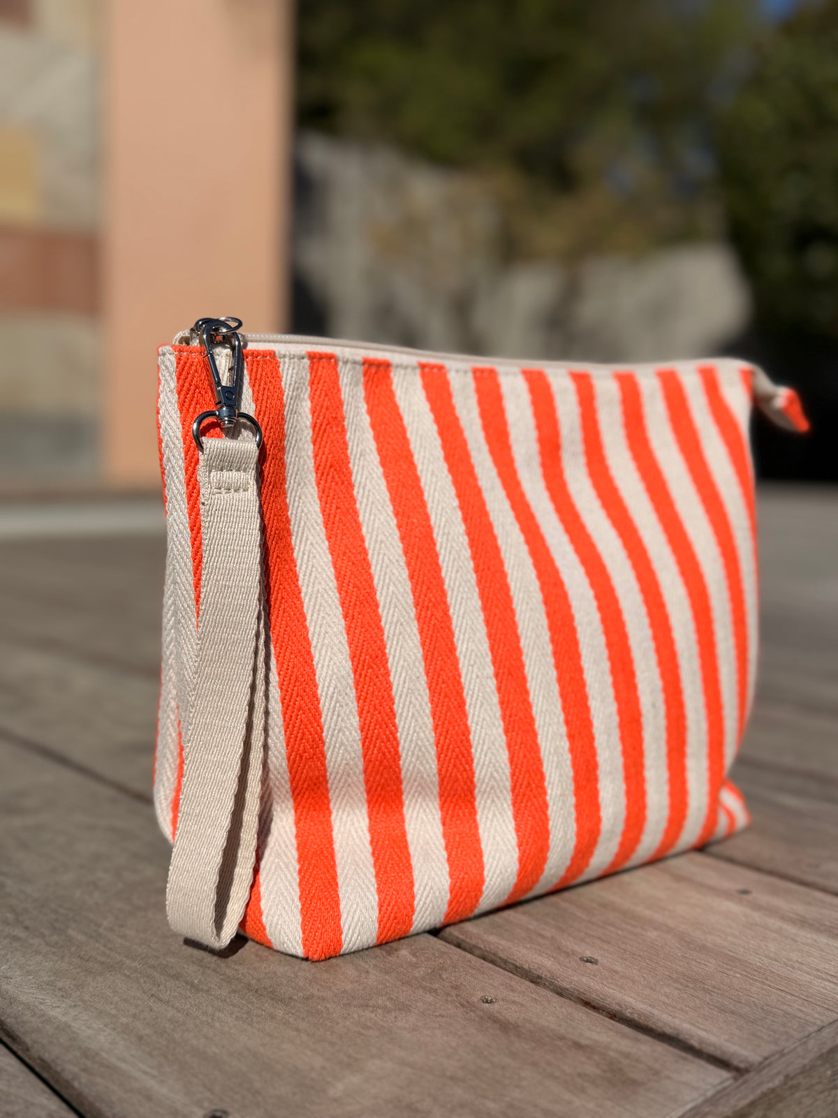 Pochette / Trousse de toilette rayée PAULINA