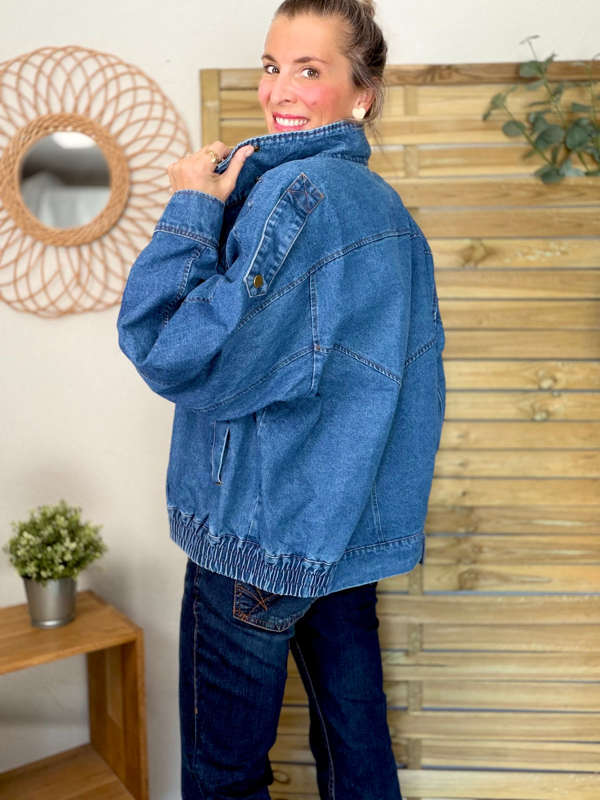 ⚡️ ARRIVAGE • Veste en jean oversized col montant ARIANE