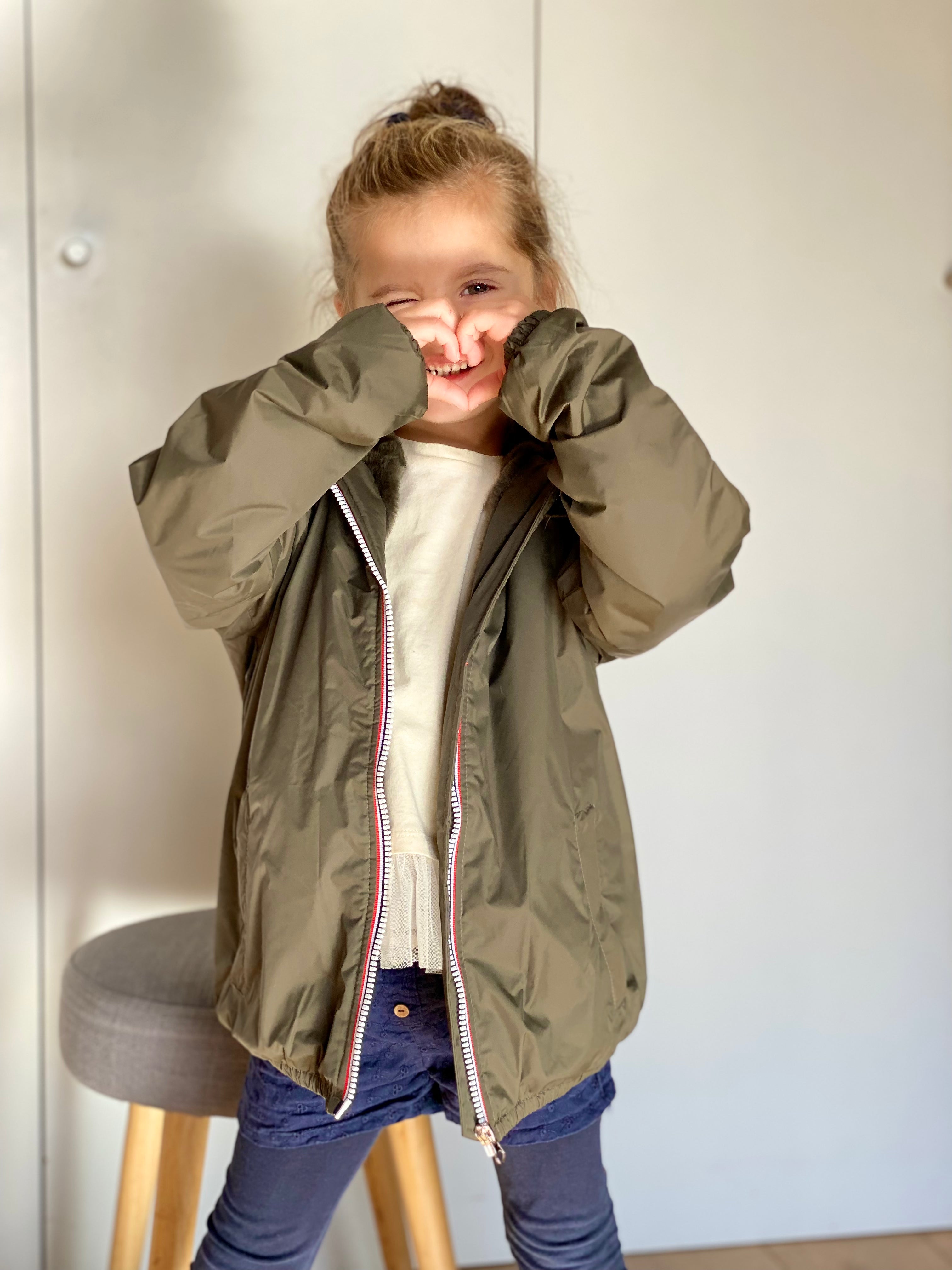 LAURA JO - Parka Imperméable mixte LOUIS.E KIDS fourré - Kaki