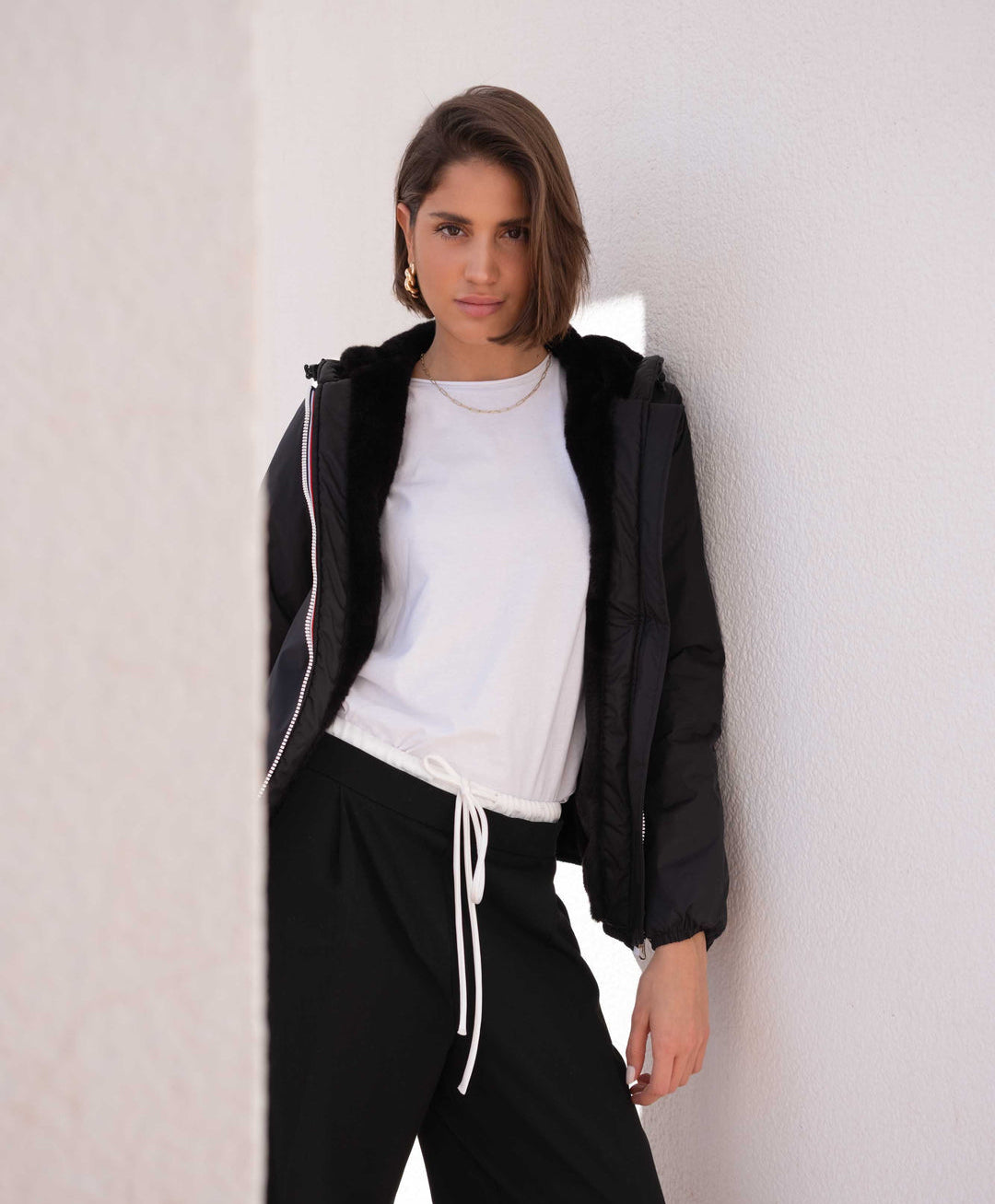 LAURA JO Parka Imperméable LOUISE COURT fourré - Noir