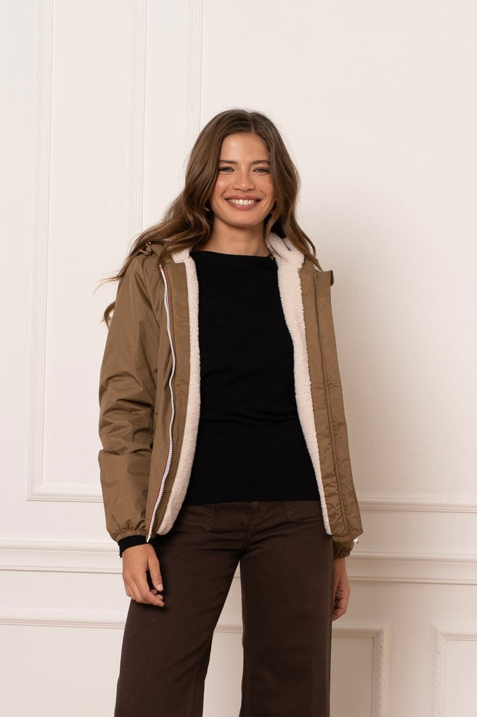 LAURA JO - Parka Imperméable LOUISE COURT sherpa - Camel