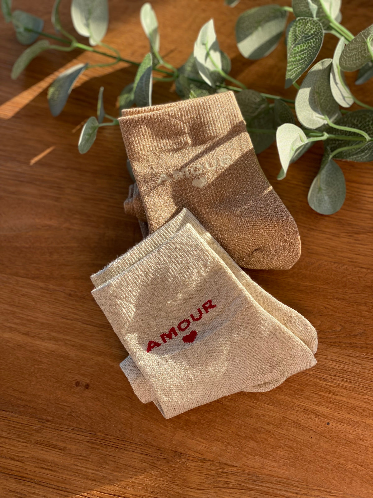 Chaussettes scintillantes glitter ZAHO - Amour • FIN DE SÉRIE