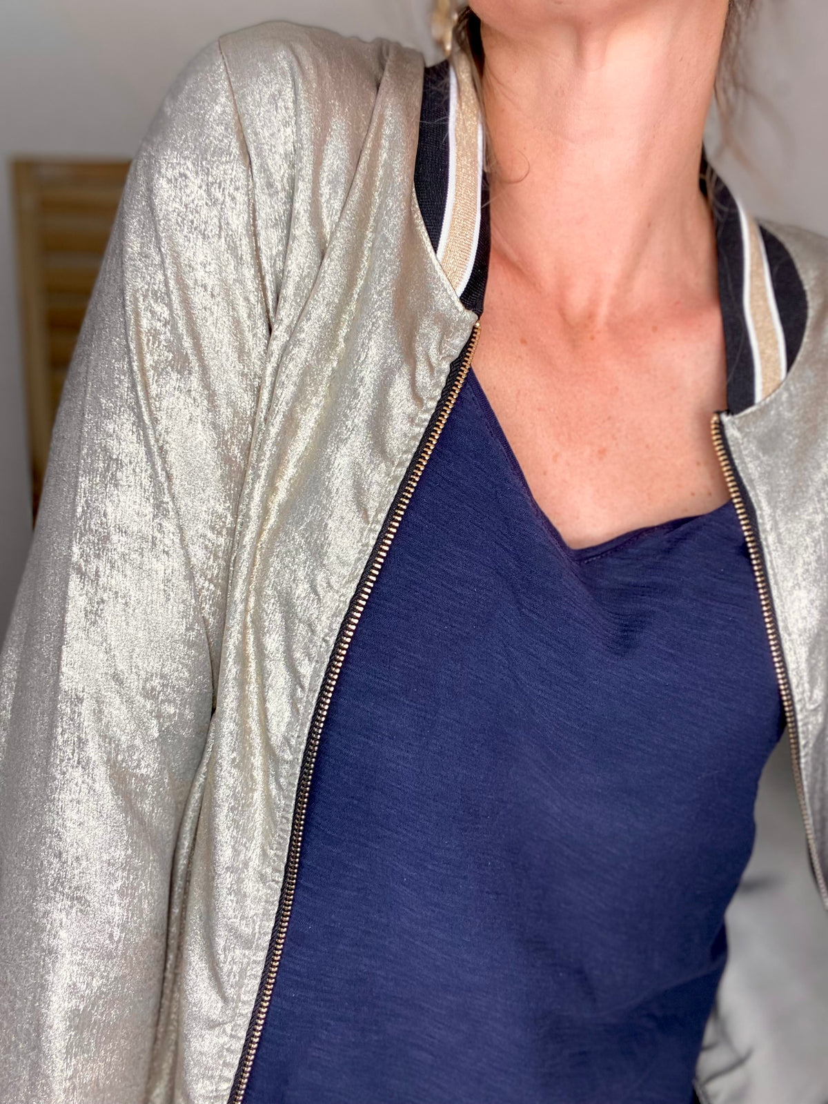 Veste bombers léger EMILY - Doré