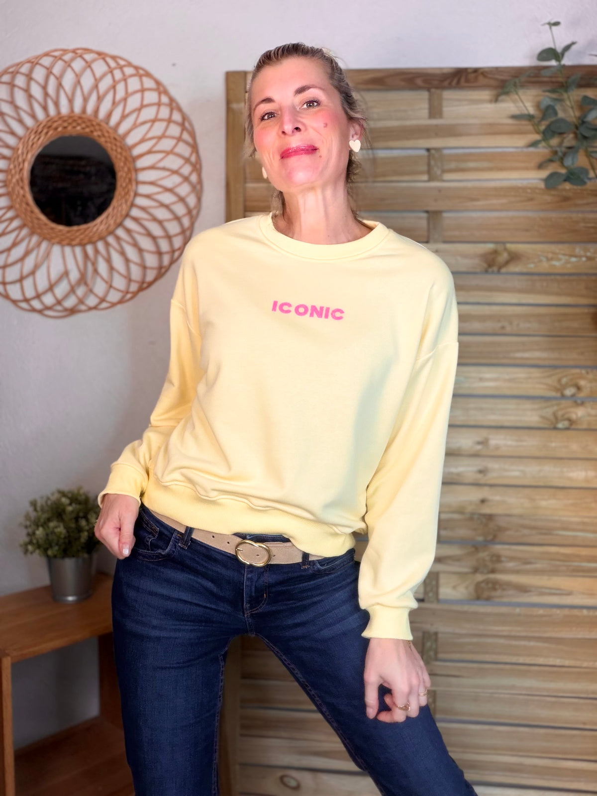 Sweat ICONIC COLINE - Jaune