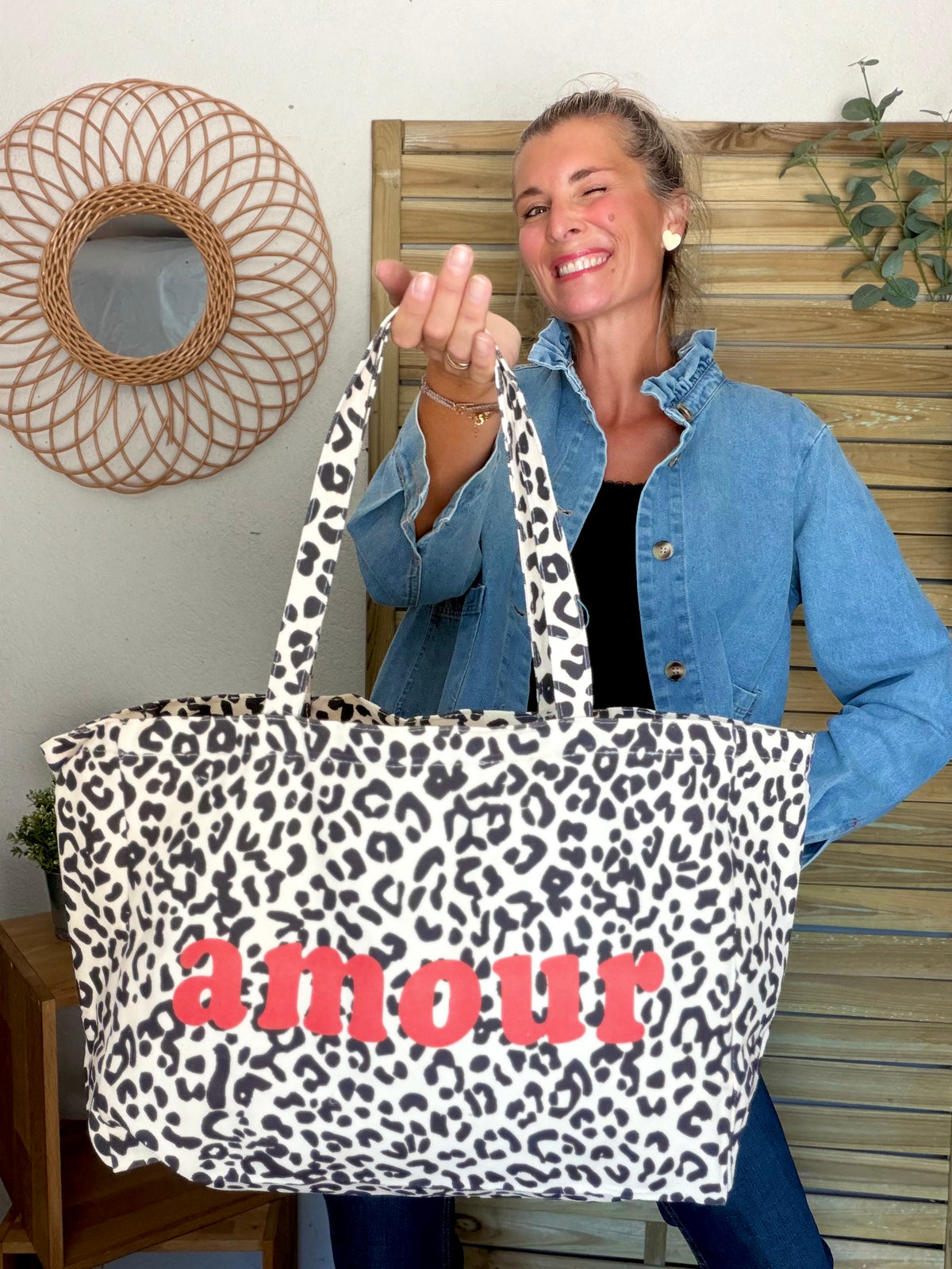 Grand cabas Tote bag Léo amour BELLY