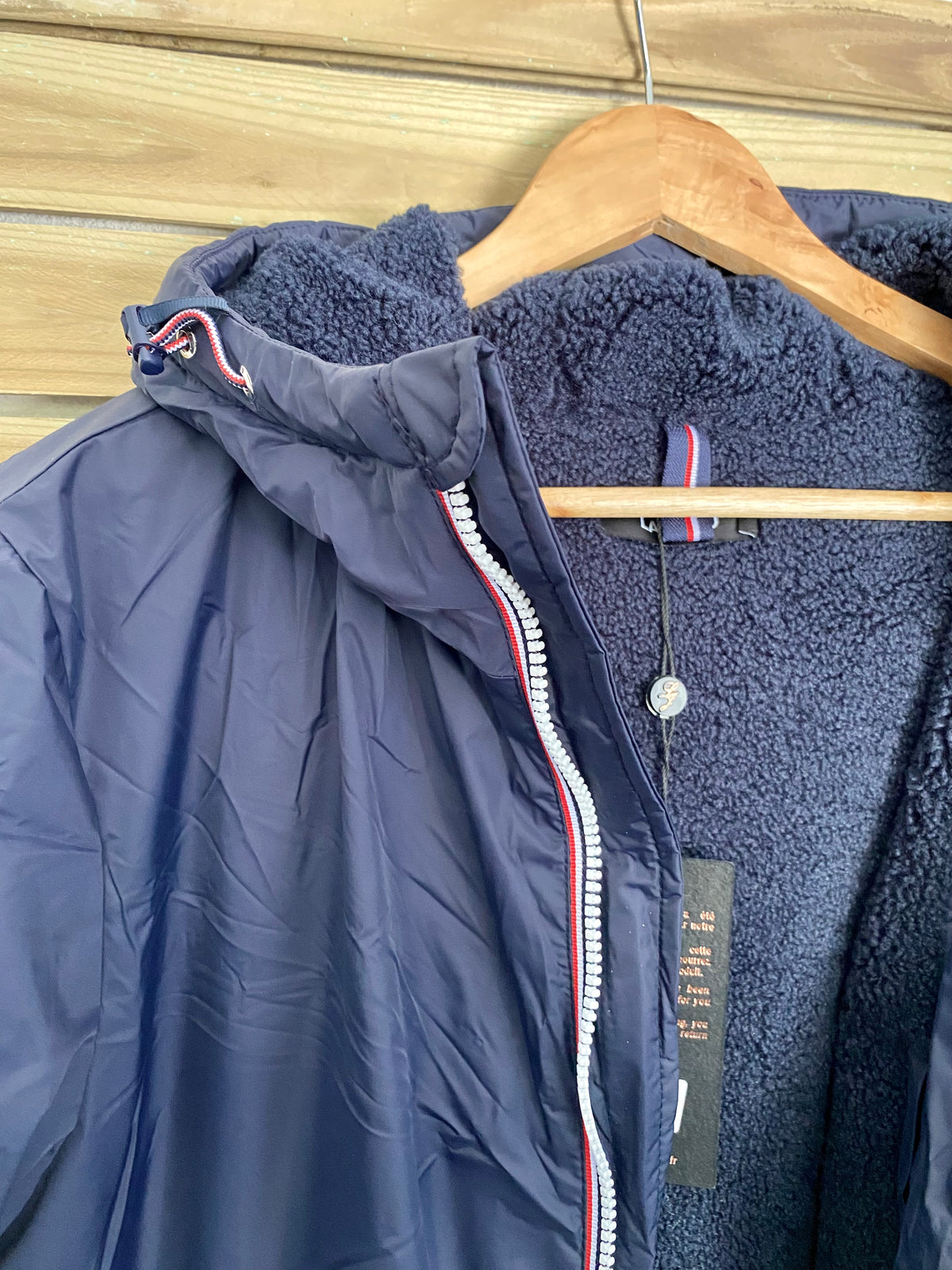 LAURA JO - Parka Imperméable Homme LOUIS* LONG sherpa Bleu marine