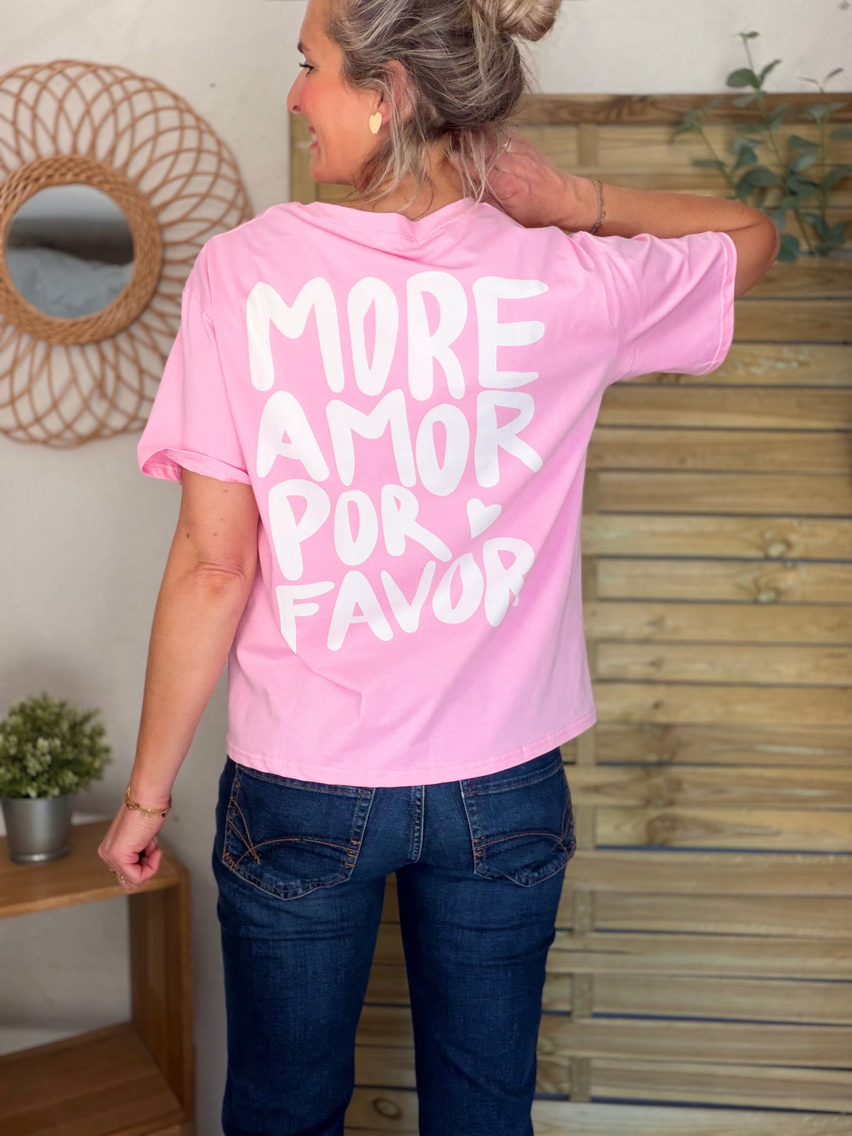 Tee shirt MORE AMOR POR FAVOR - RITA Rose - FIN DE SÉRIE