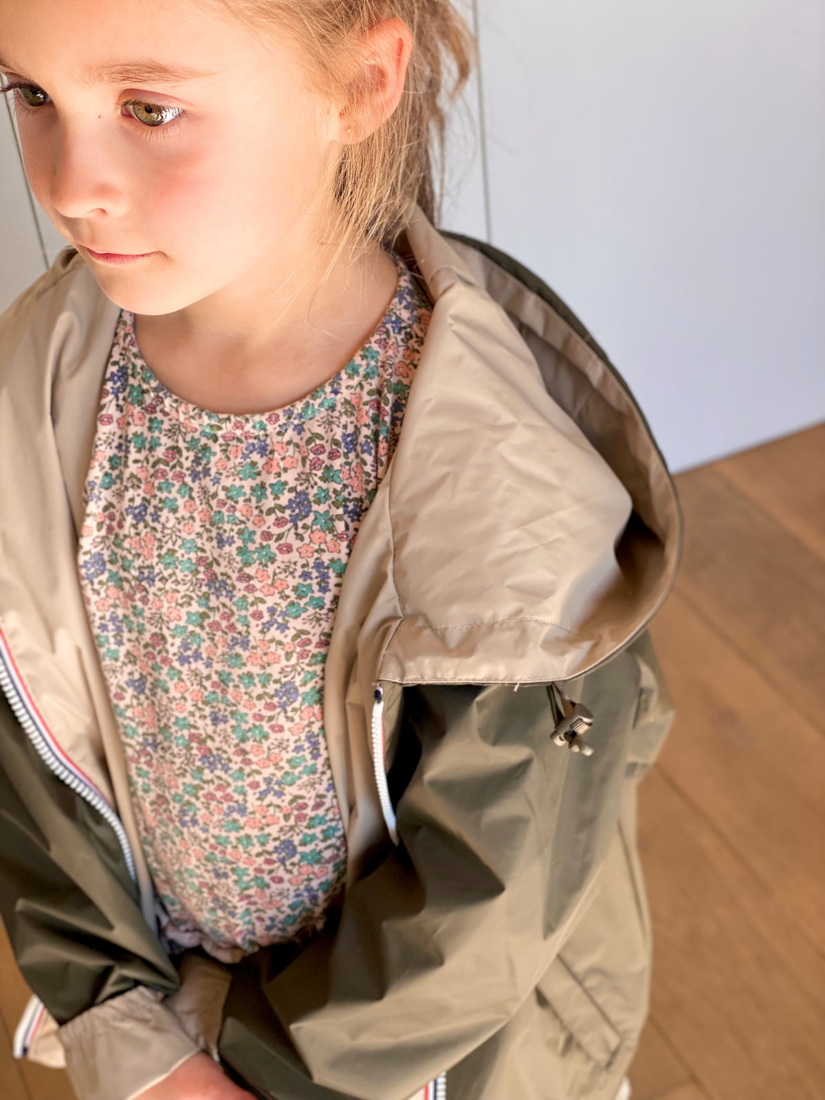 LAURA JO - Imperméable réversible léger GARANCE KIDS enfant (mixte) - Kaki / Beige • DÉSTOCKAGE sur Taille 6 ans