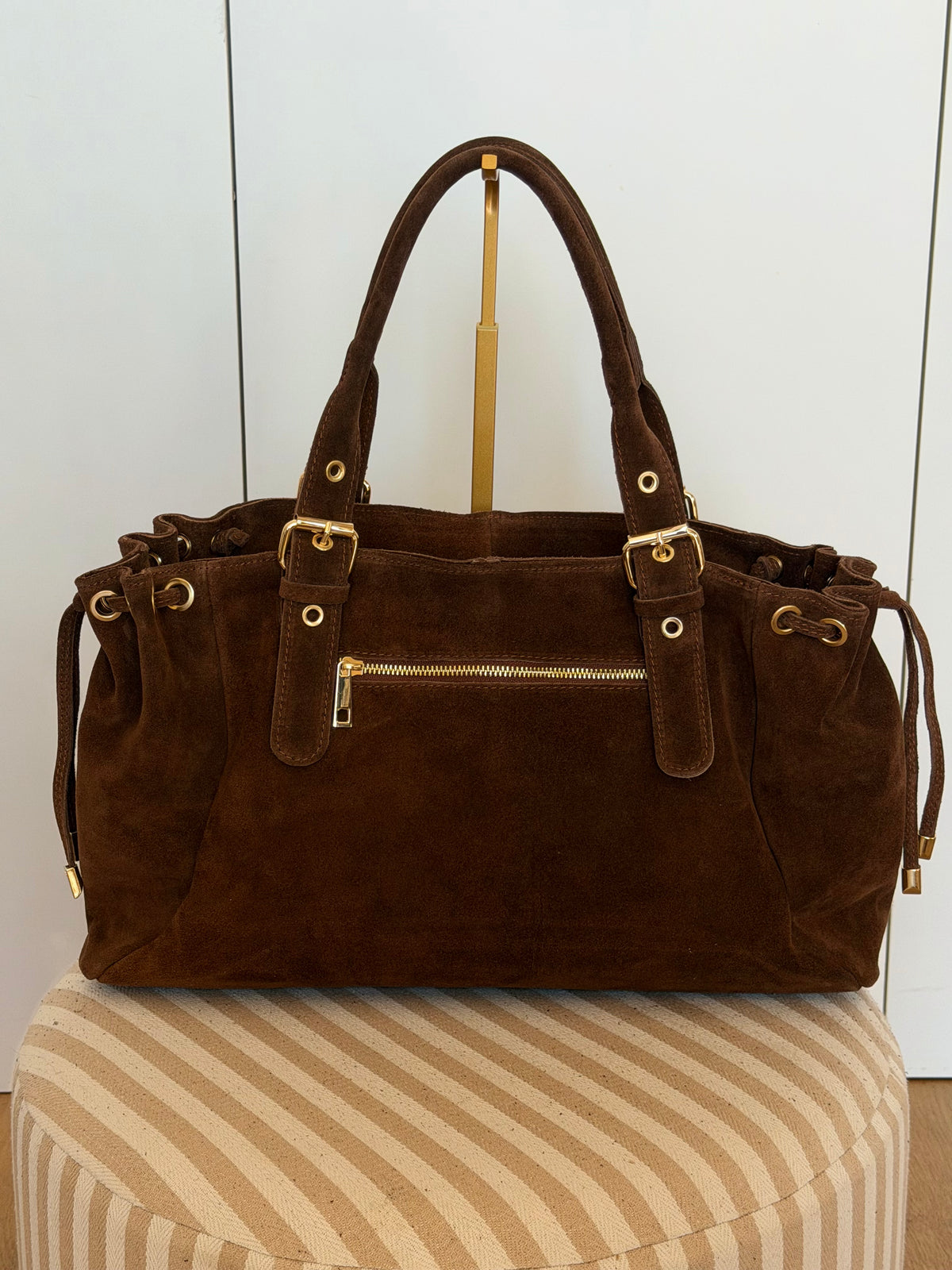 Sac cabas XL en cuir daim • JASPER Café