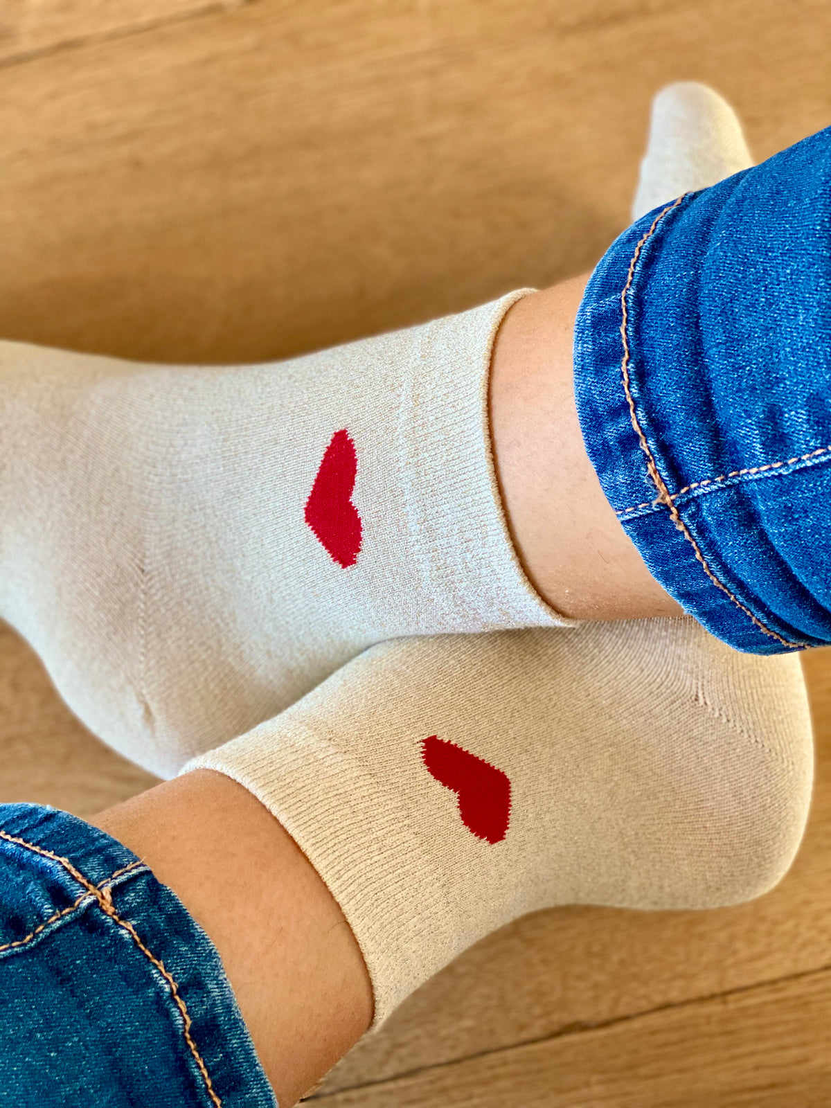 Chaussettes scintillantes glitter ZAHO - Coeur ❤️💛 FIN DE SÉRIE