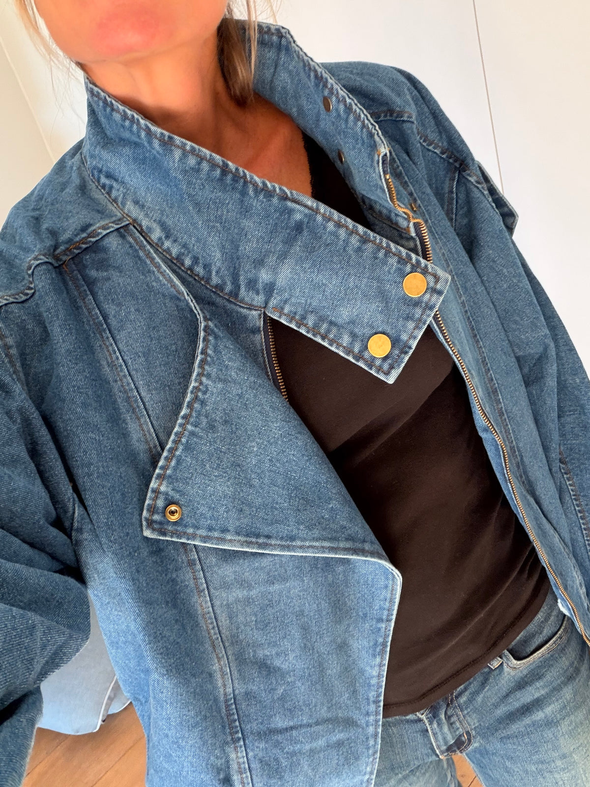 ⚡️ ARRIVAGE • Veste en jean oversized col montant ARIANE