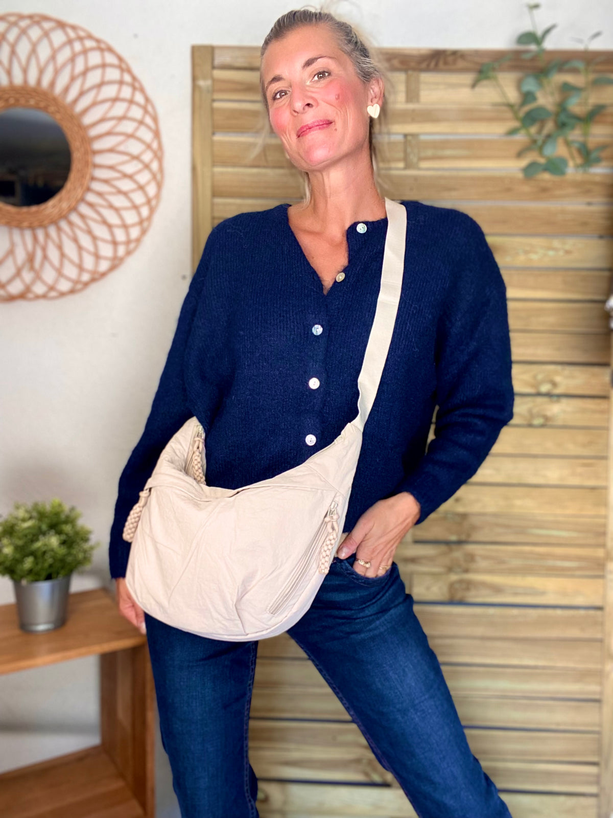 Gilet en maille MERYL - Bleu marine