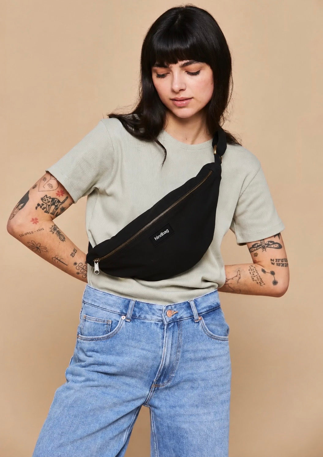 HINDBAG SASHA - Sac banane Noir