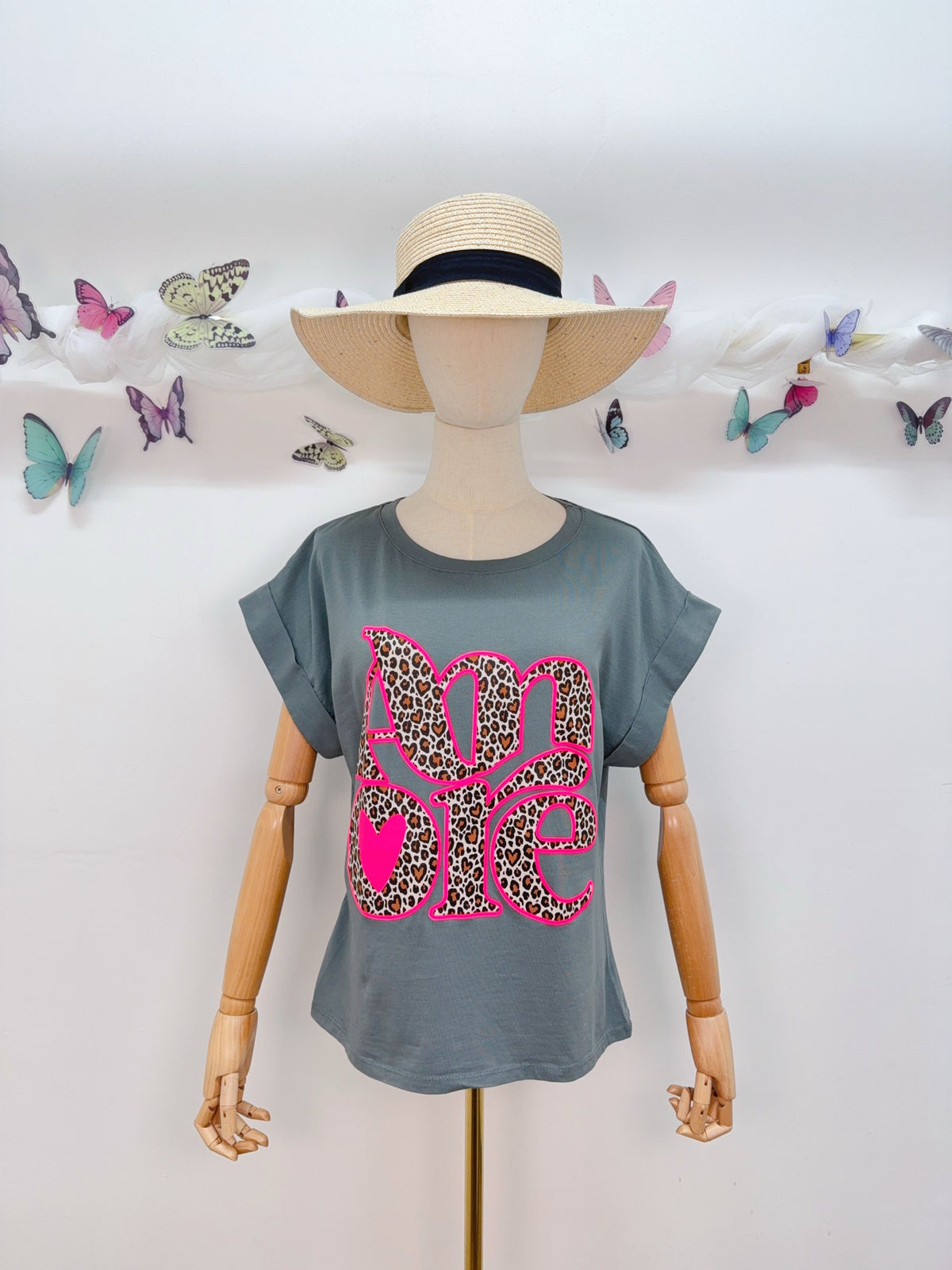 Tee shirt AMORE Léo URSULA Kaki - FIN DE SÉRIE
