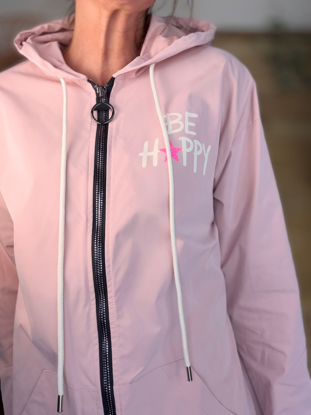 Veste Coupe vent long LESLIE - Rose clair - FIN DE SÉRIE