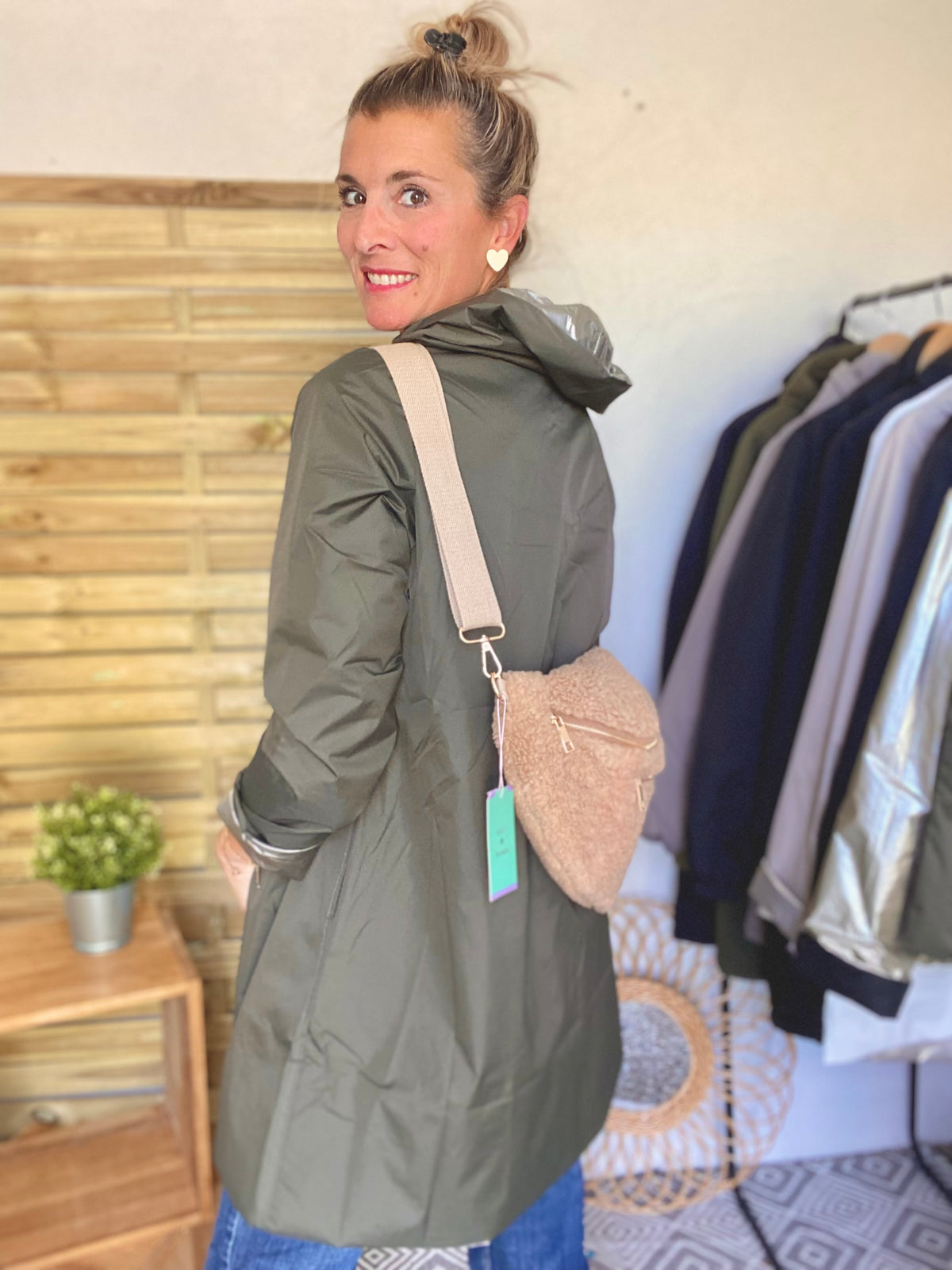 Sac banane XXL Moumoute Ciao Boum CASSIE -  Beige Taupe