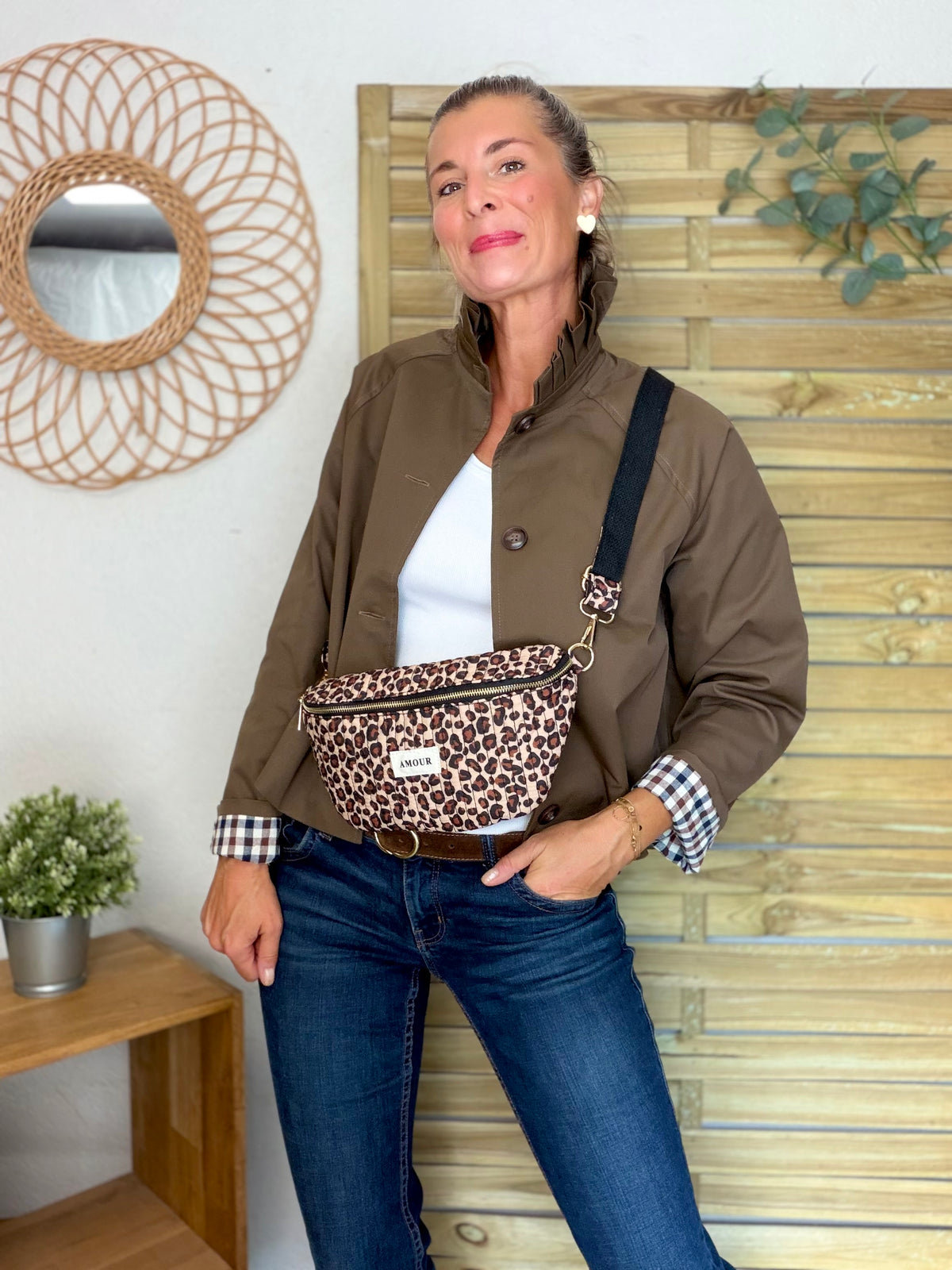 Sac banane matelassé Amour PAMELA - Léo 🐆