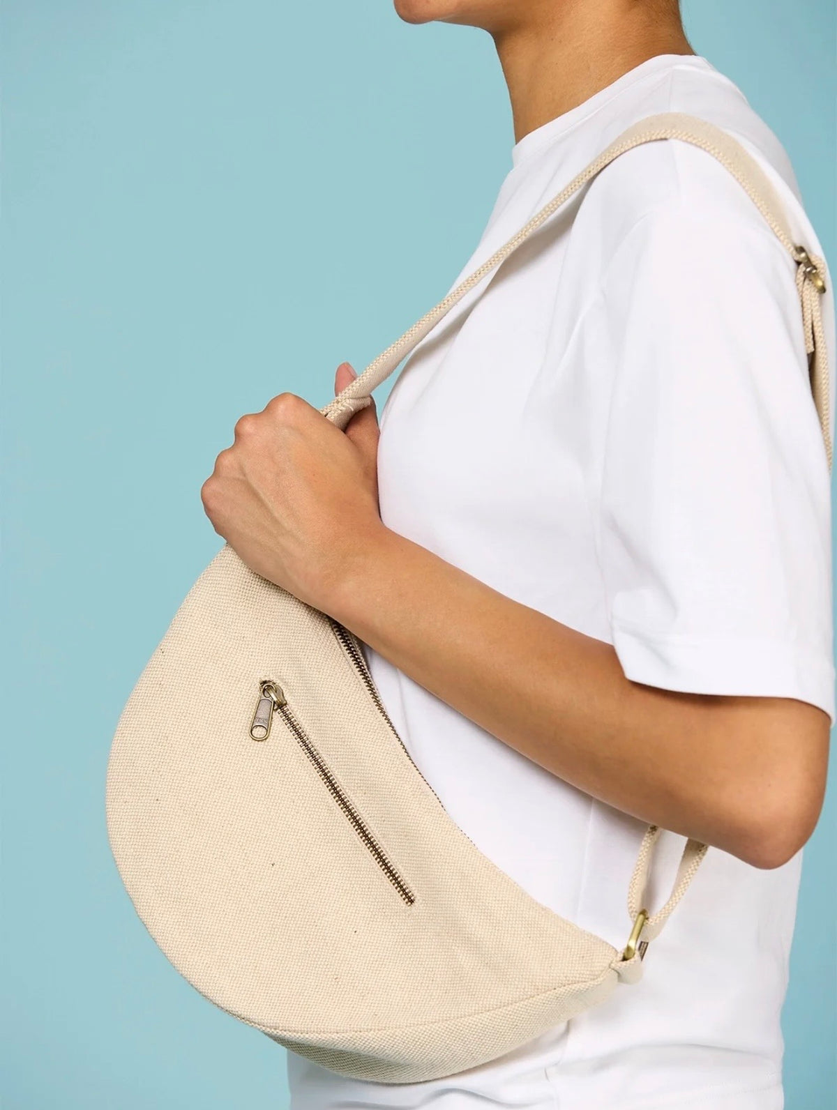 HINDBAG ANDRÉA - Sac banane demi-lune Jute