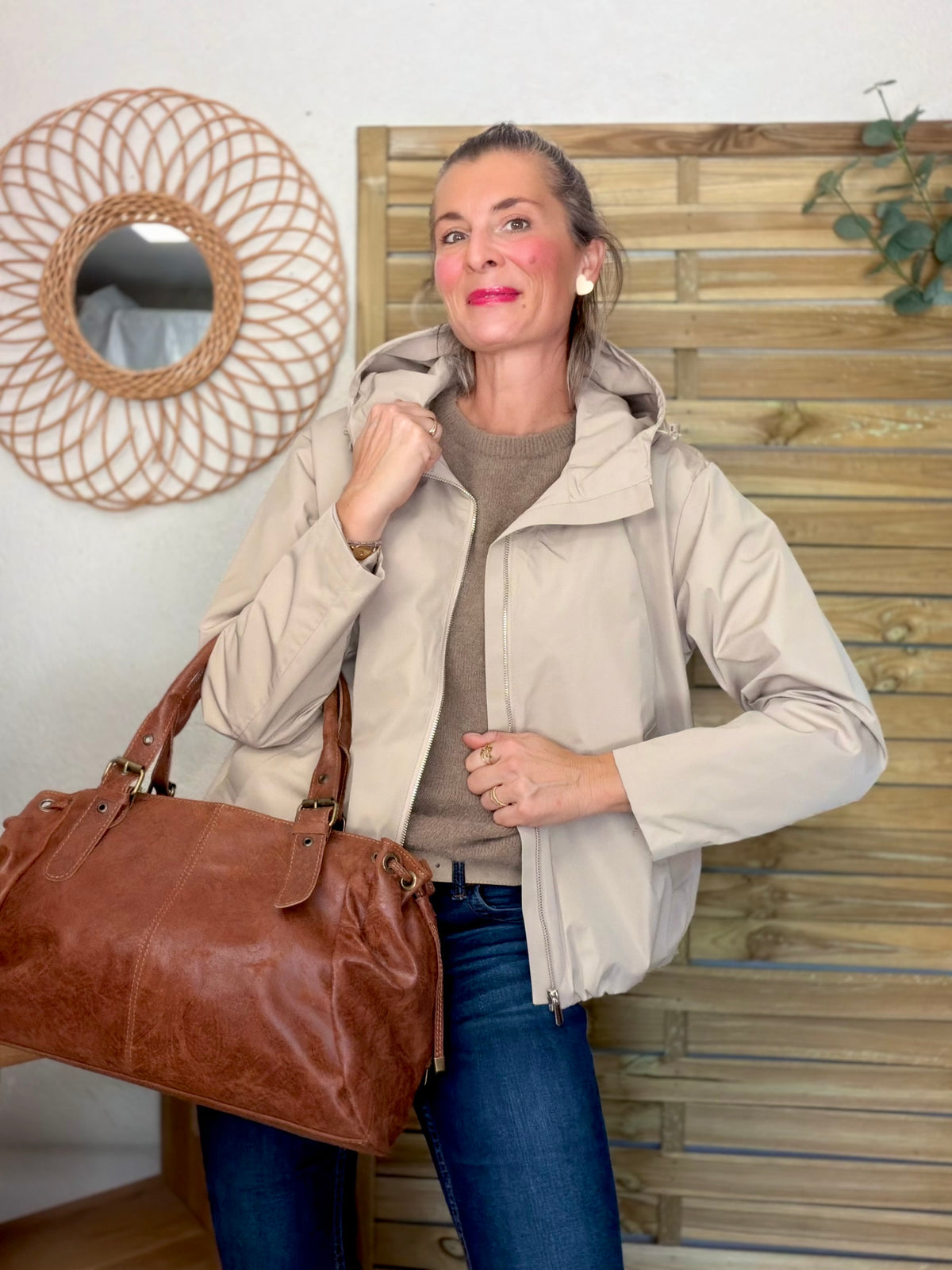 LAURA JO - Imperméable ÉLÉA court - Beige