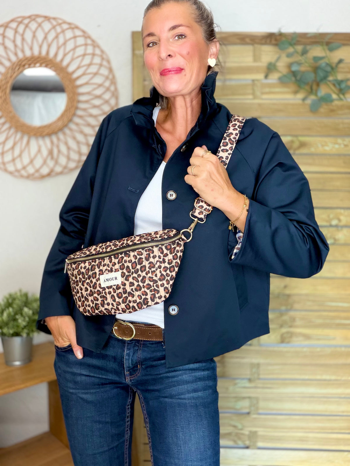 Sac banane matelassé Amour PAMELA - Léo 🐆