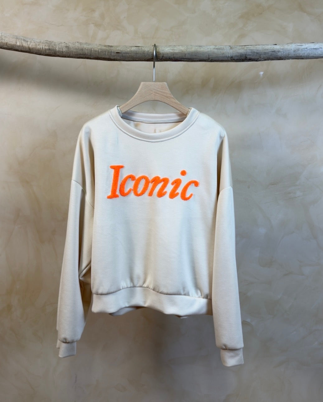 Sweat doux Iconic  - LAURINE Beige/Orange - FIN DE SÉRIE