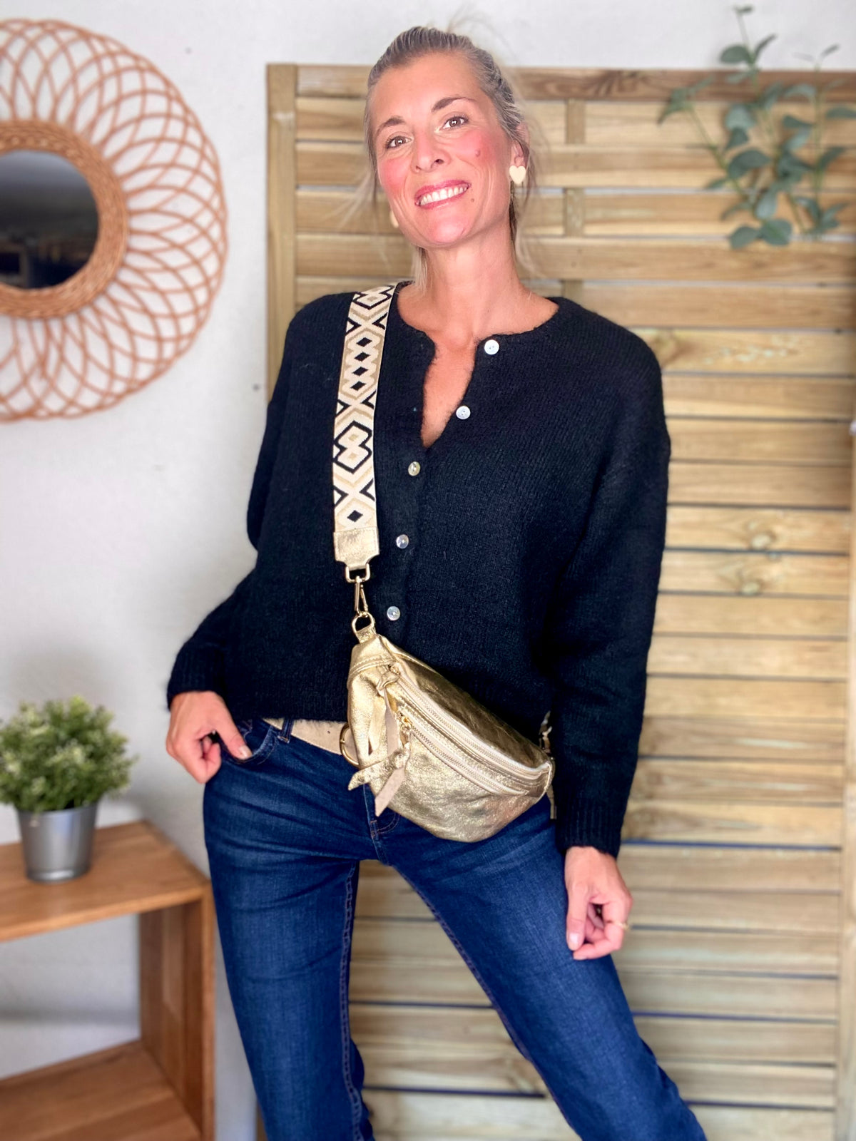 Gilet en maille MERYL - Noir