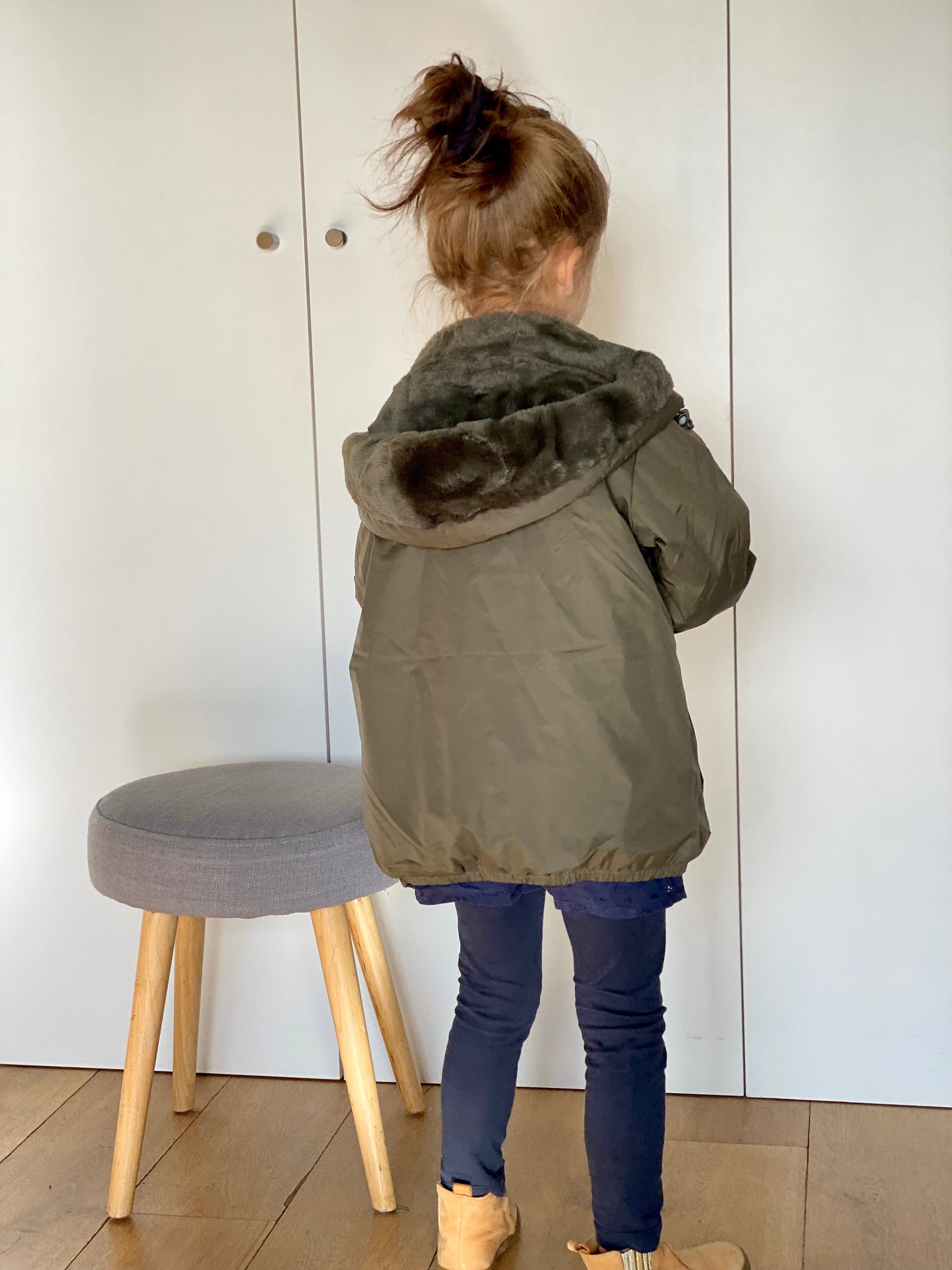 LAURA JO - Parka Imperméable mixte LOUIS.E KIDS fourré - Kaki