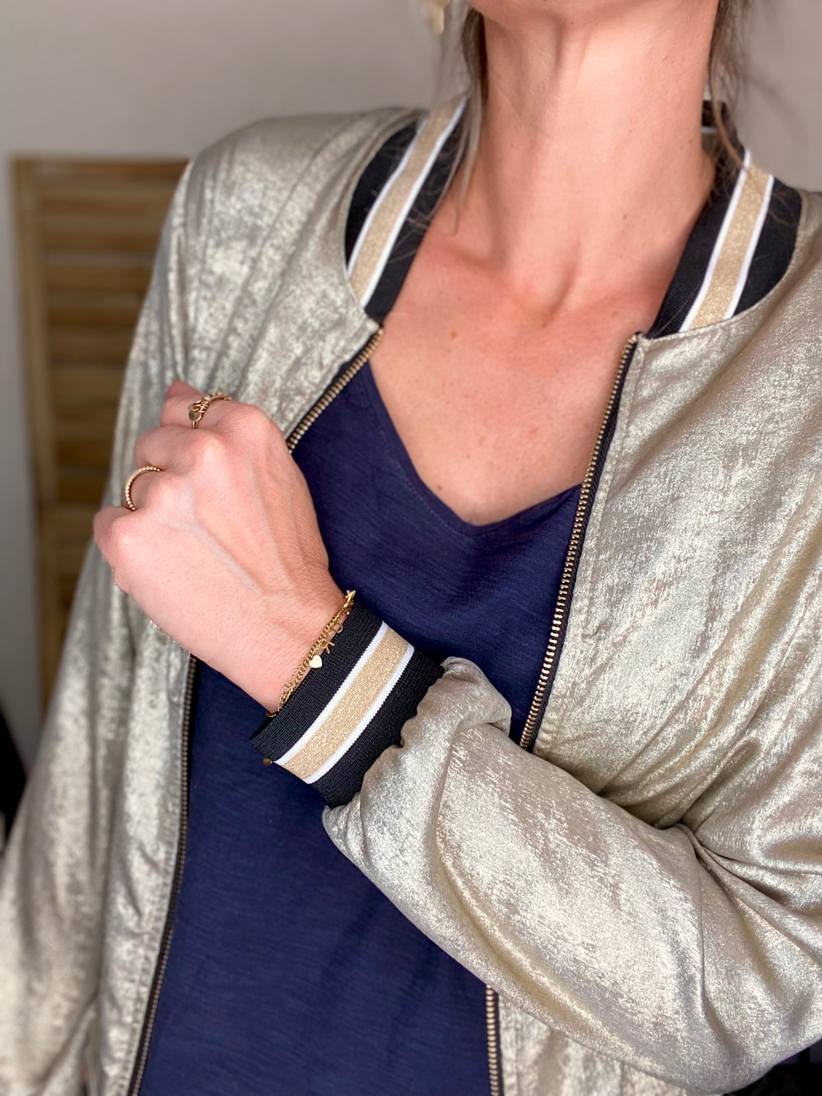 Veste bombers léger EMILY - Doré